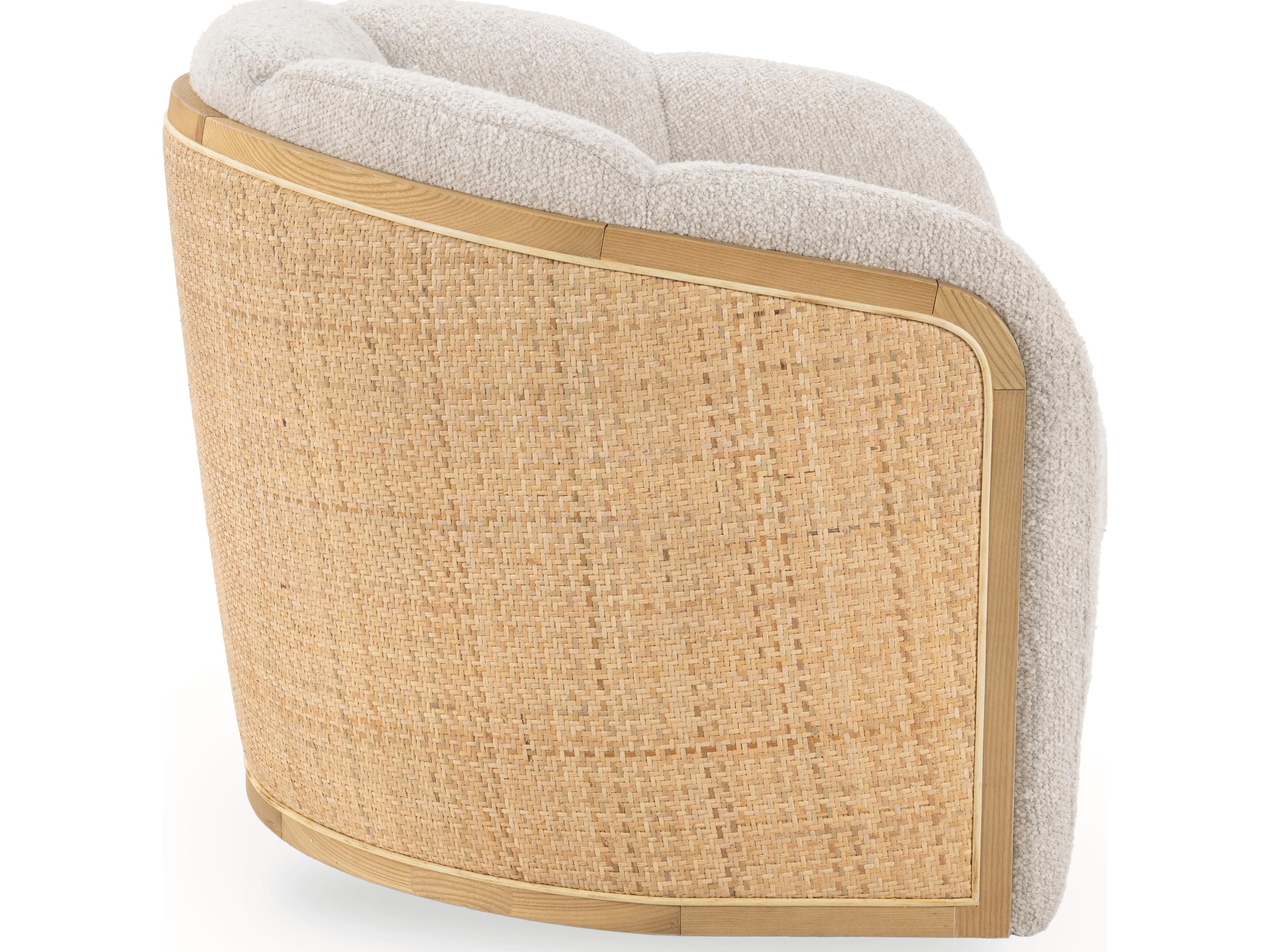 Classic Home Daisy Swivel Beige Accent Chair