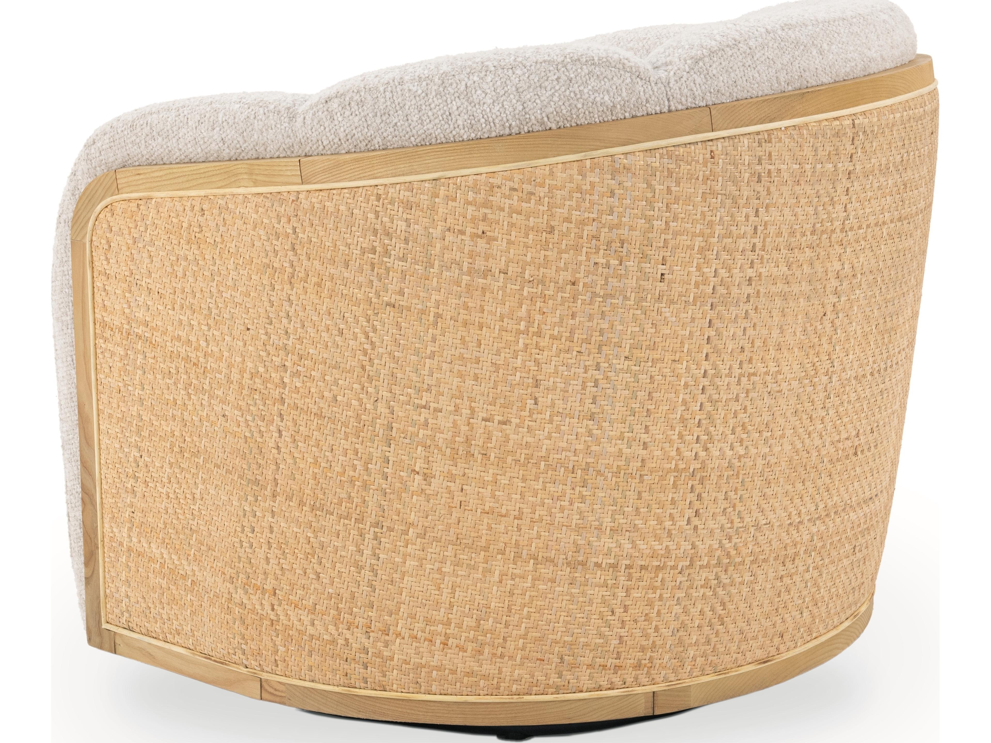 Classic Home Daisy Swivel Beige Accent Chair