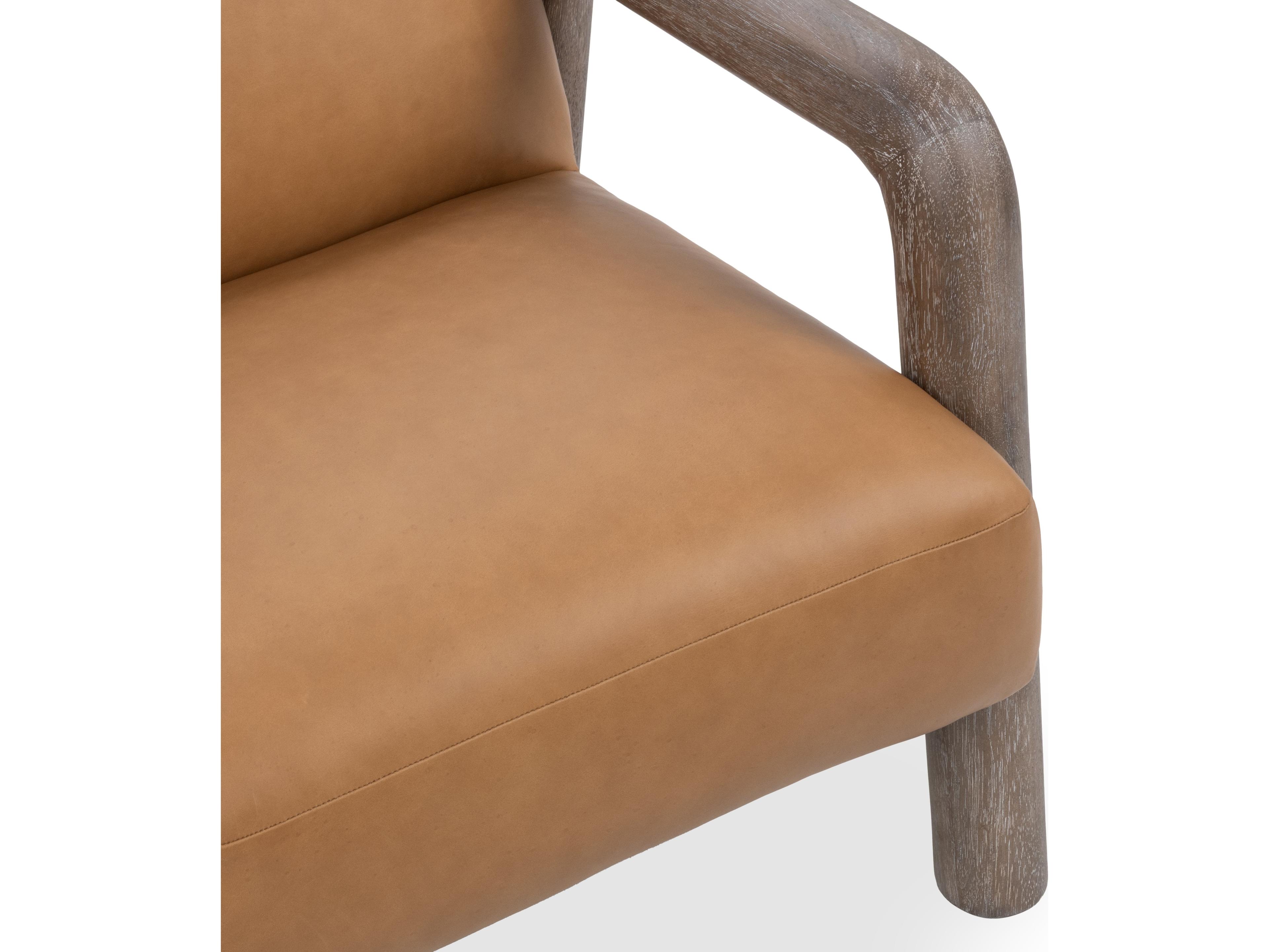 Classic Home Reyna Tan Leather Accent Chair