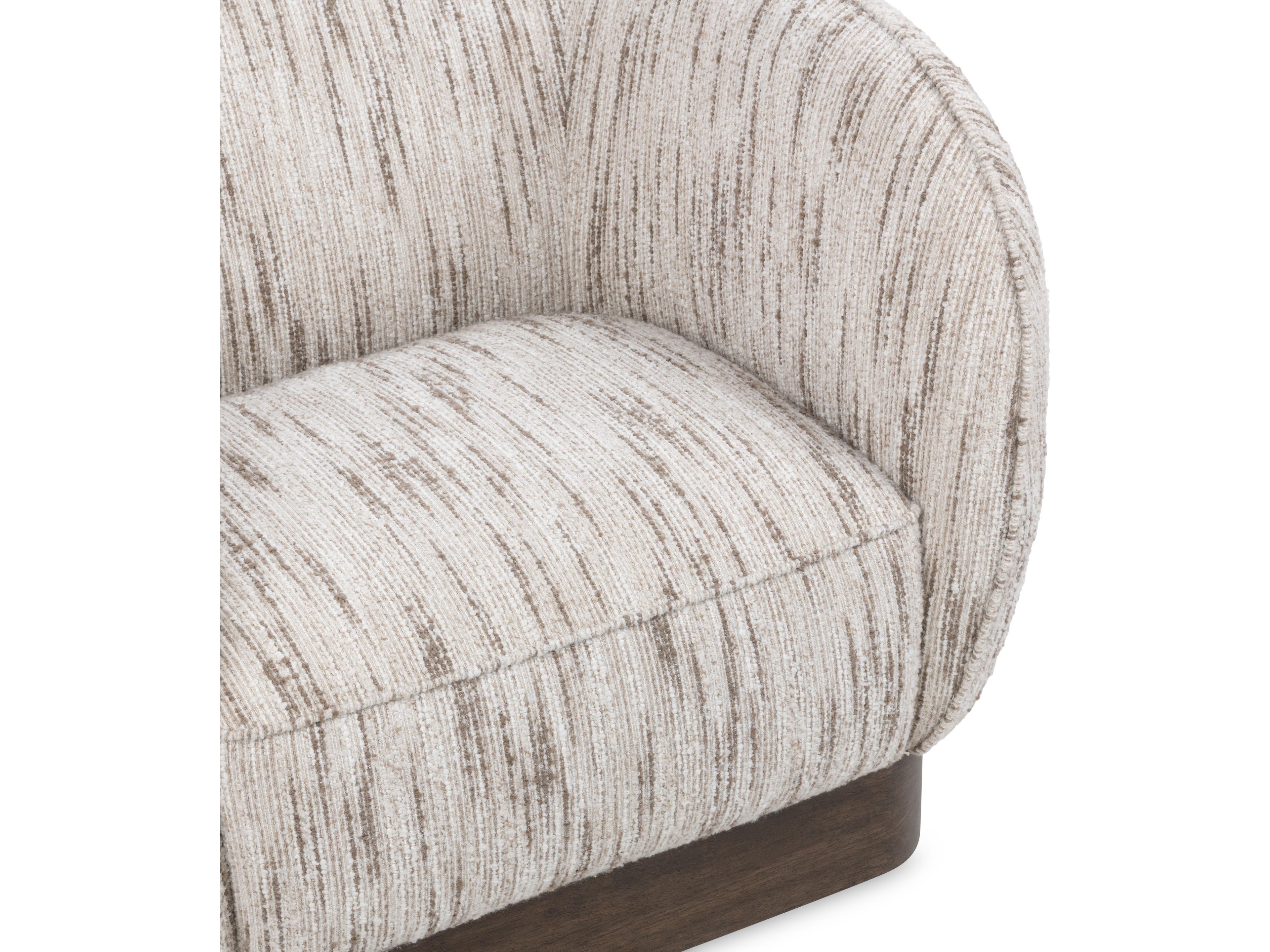 Classic Home Rinner Swivel Cream Accent Chair
