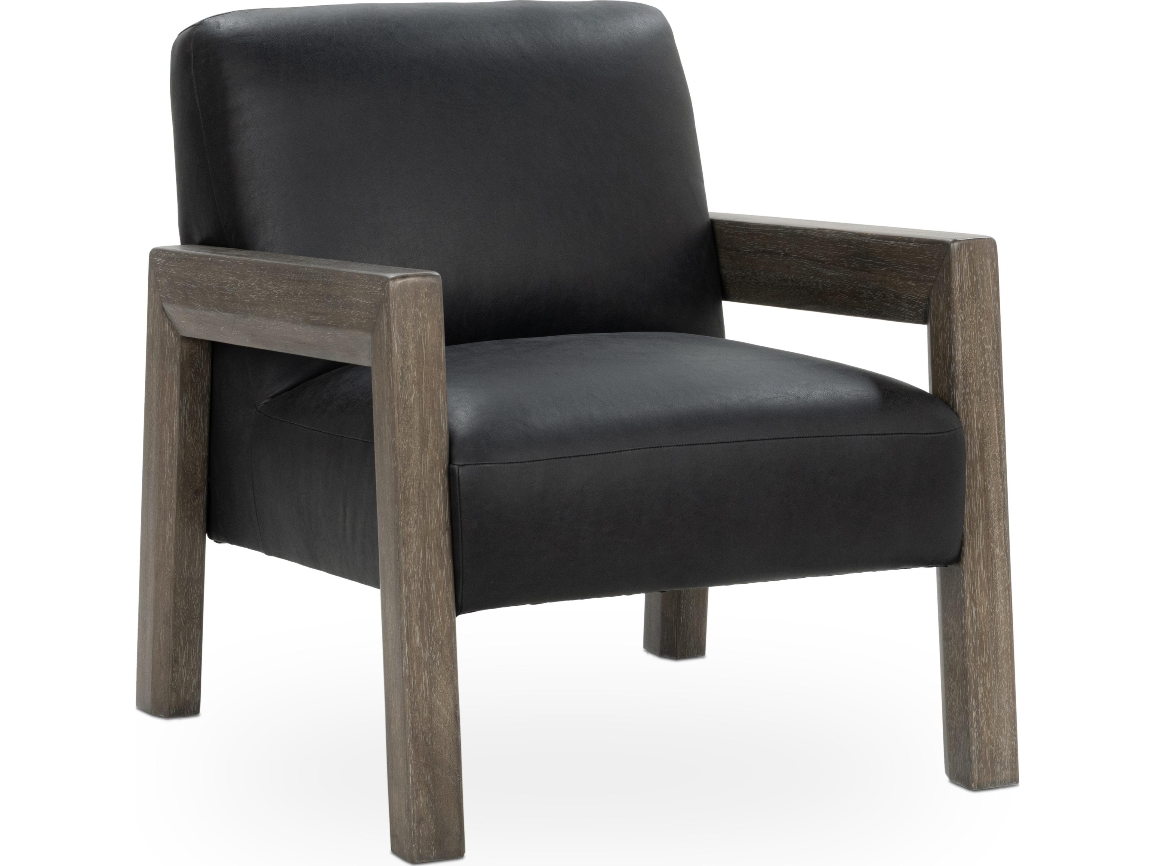 Classic Home Aliza Black Leather Accent Chair