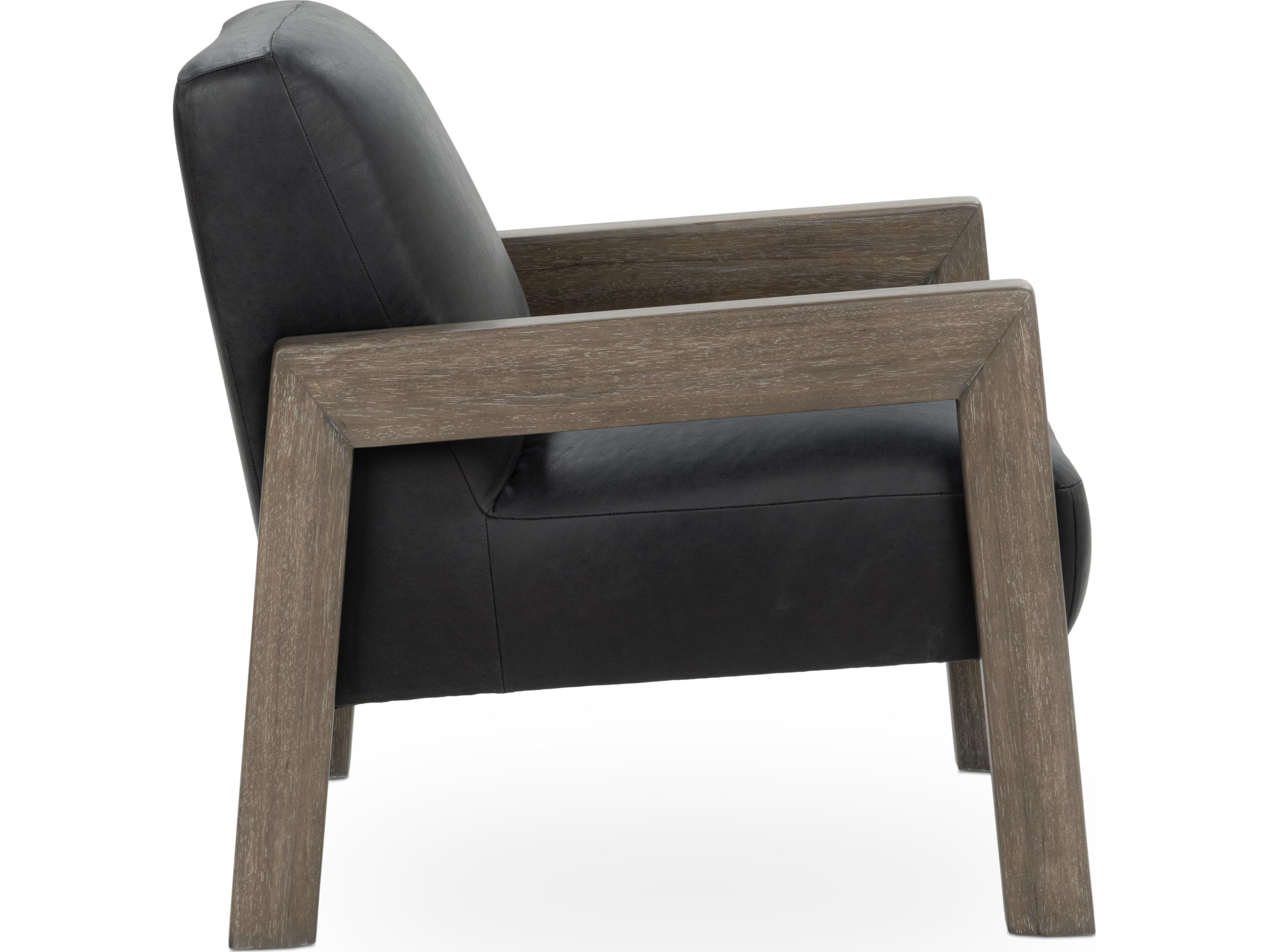 Classic Home Aliza Black Leather Accent Chair