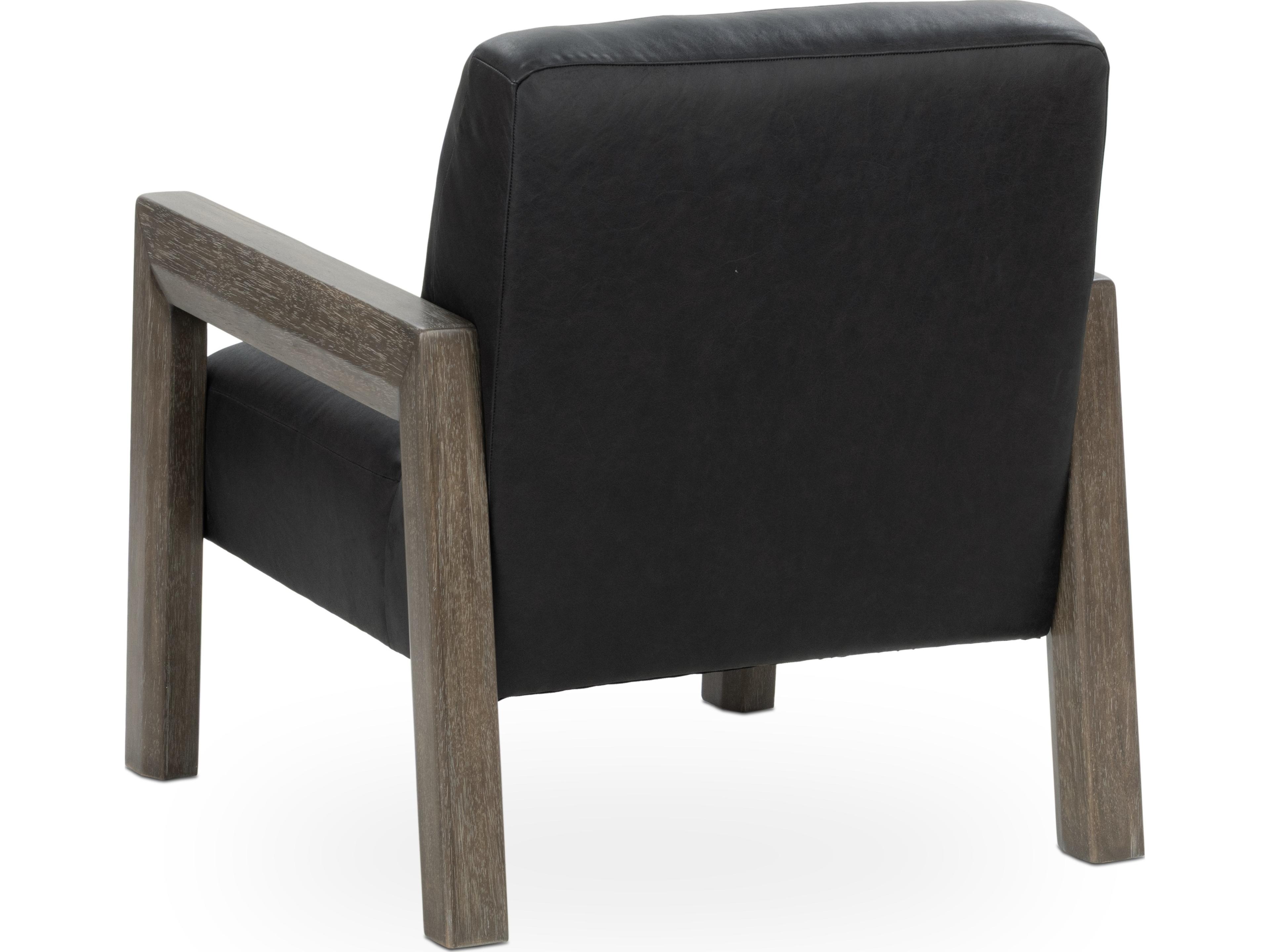 Classic Home Aliza Black Leather Accent Chair