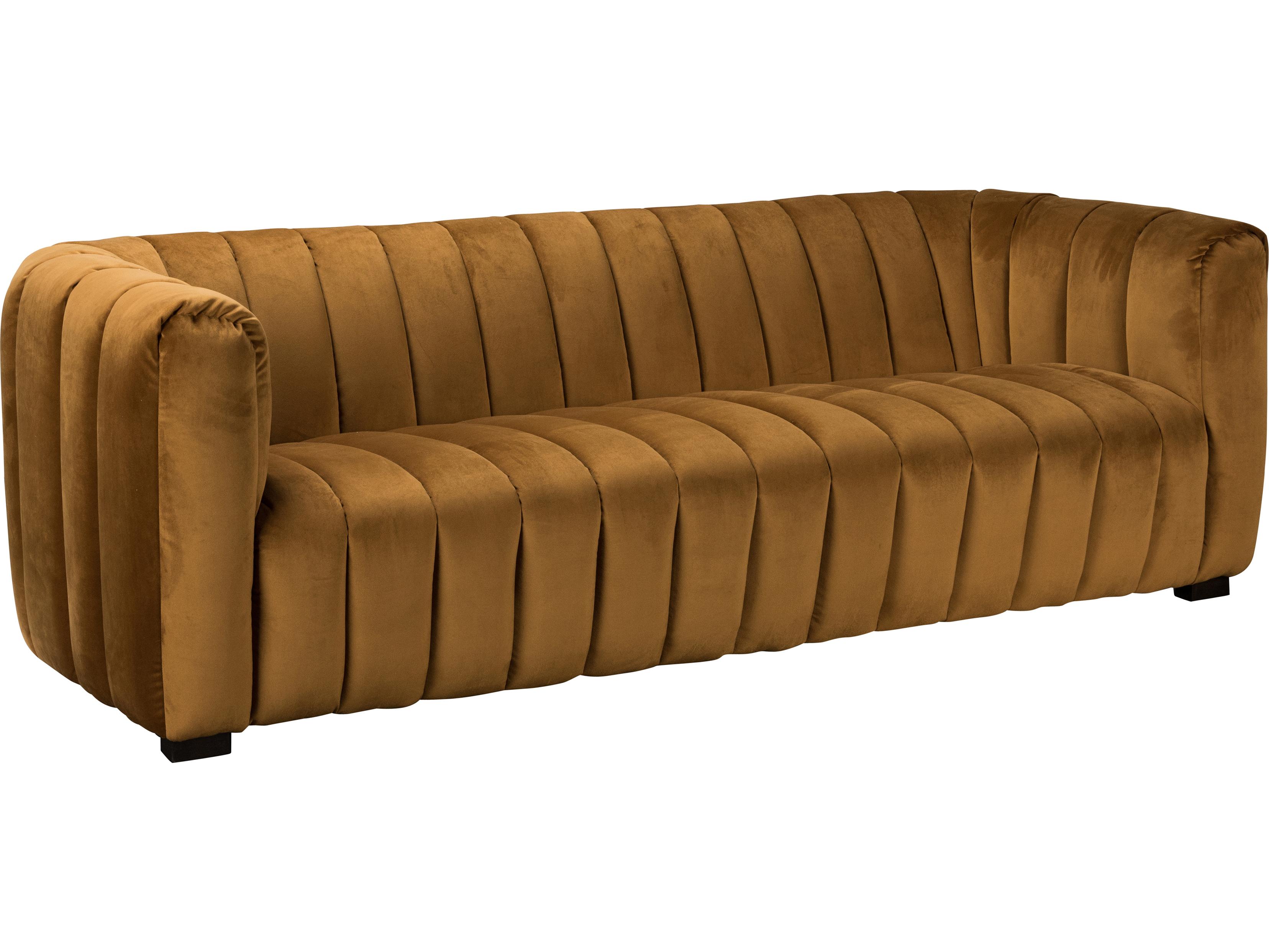 Classic Home Claire Bronze Velvet Upholstered Sofa