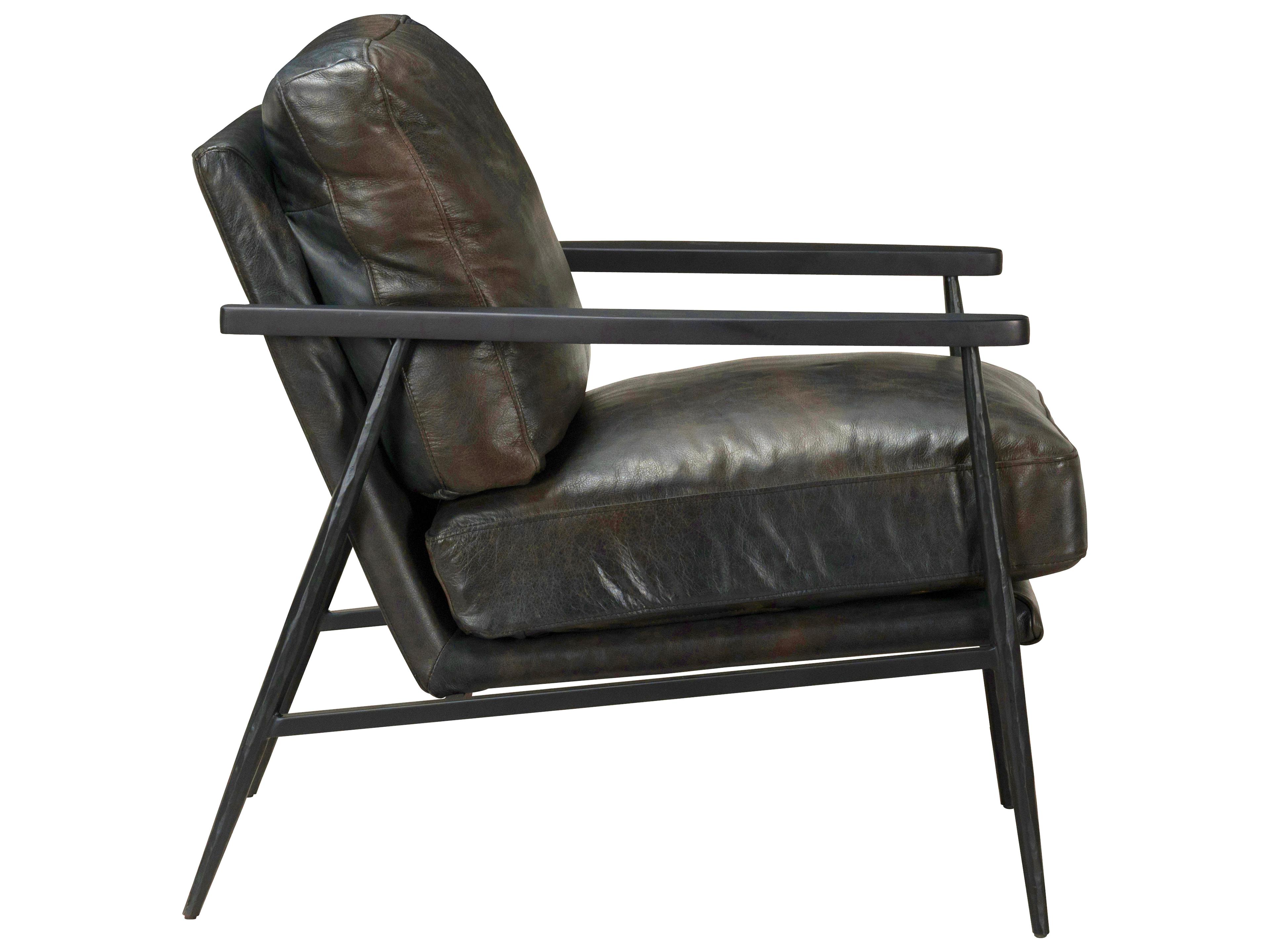 Classic Home Christopher Black Leather Accent Chair