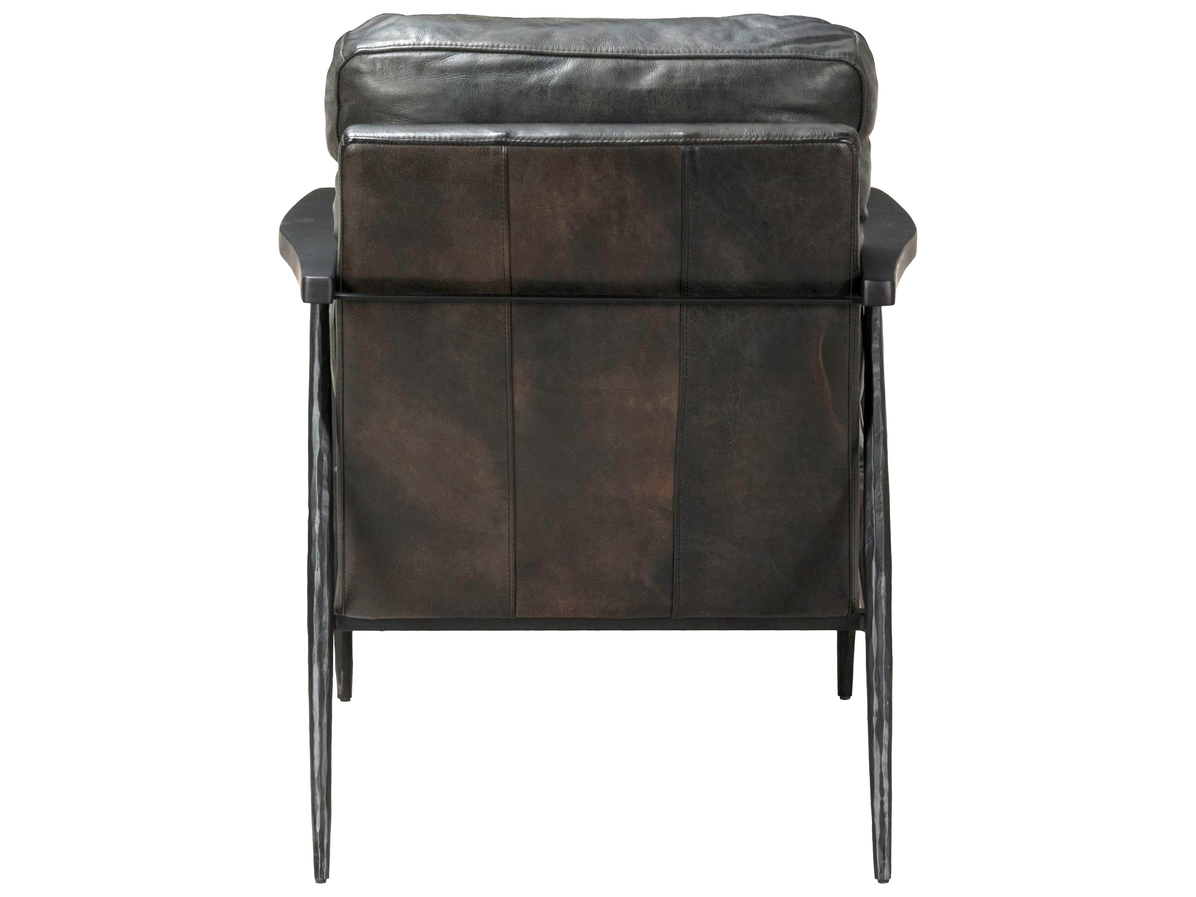Classic Home Christopher Black Leather Accent Chair