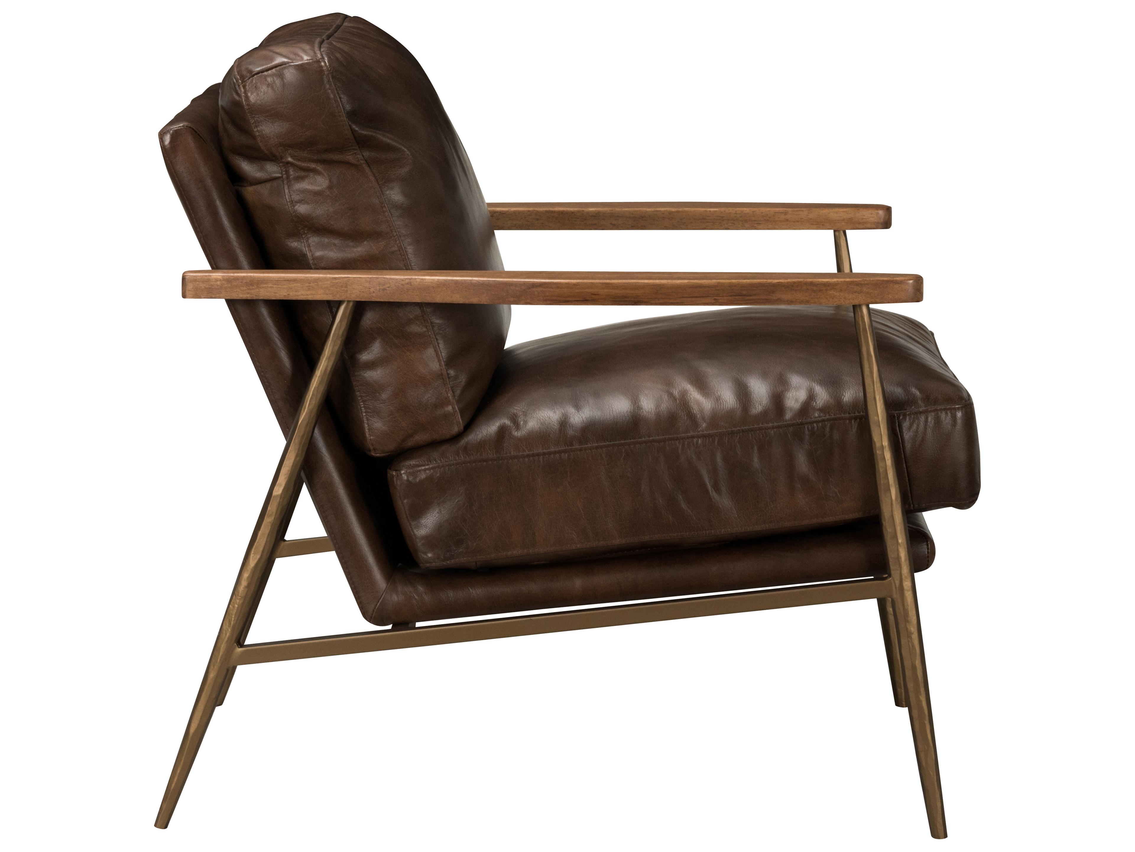 Classic Home Christopher Bronze Leather Accent Chair