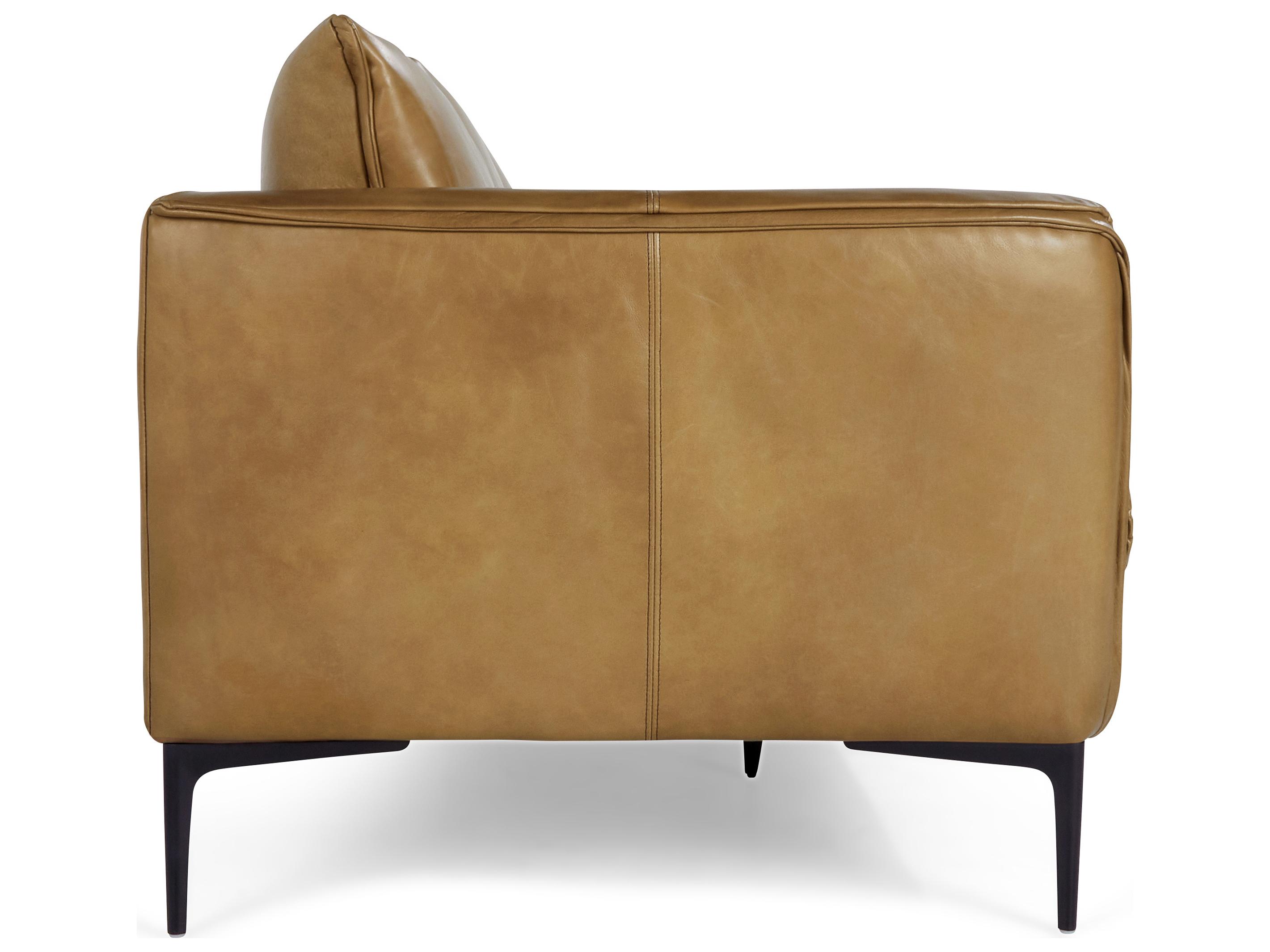 Classic Home Abigail Tan Brown Leather Sofa