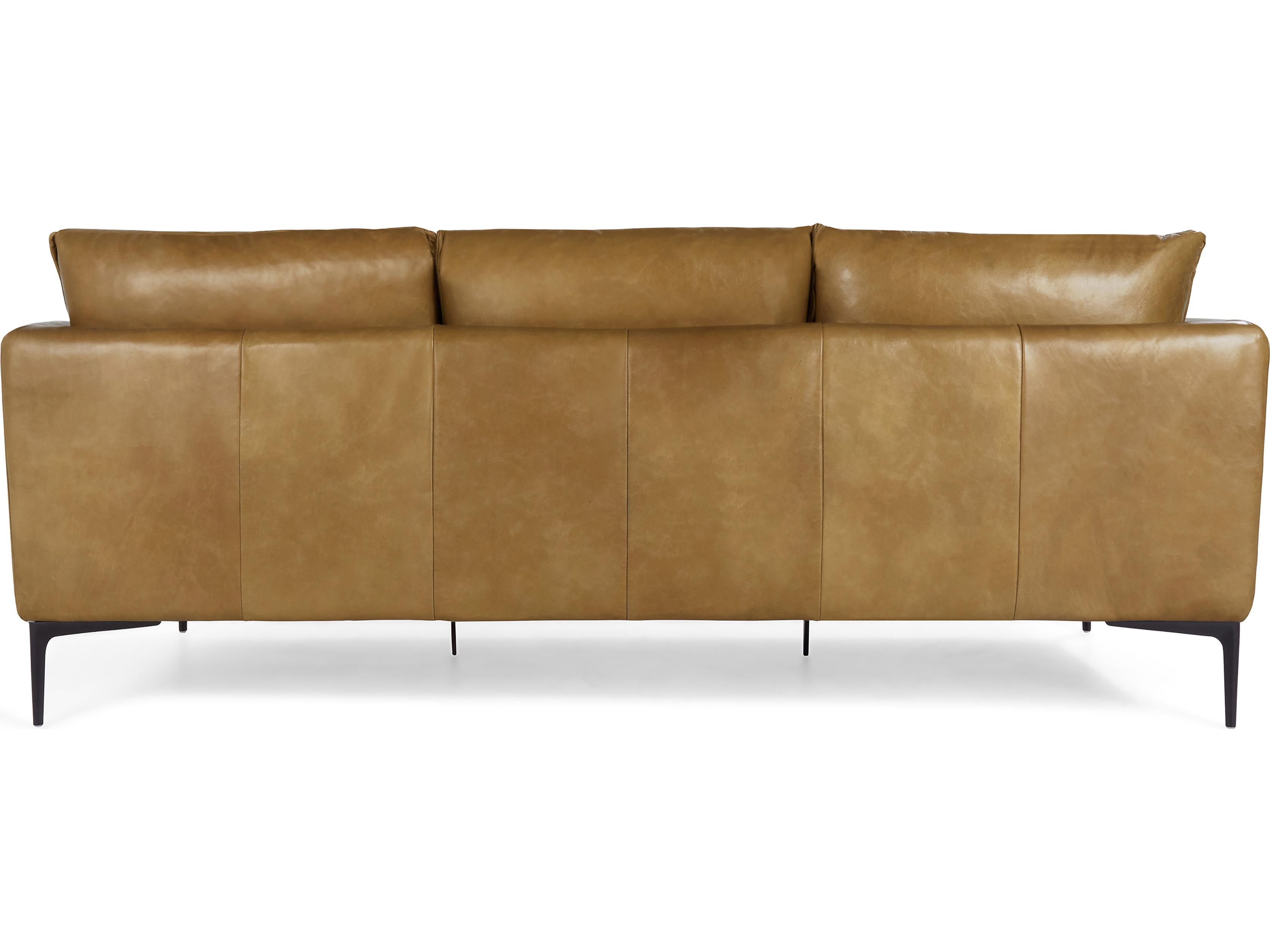 Classic Home Abigail Tan Brown Leather Sofa