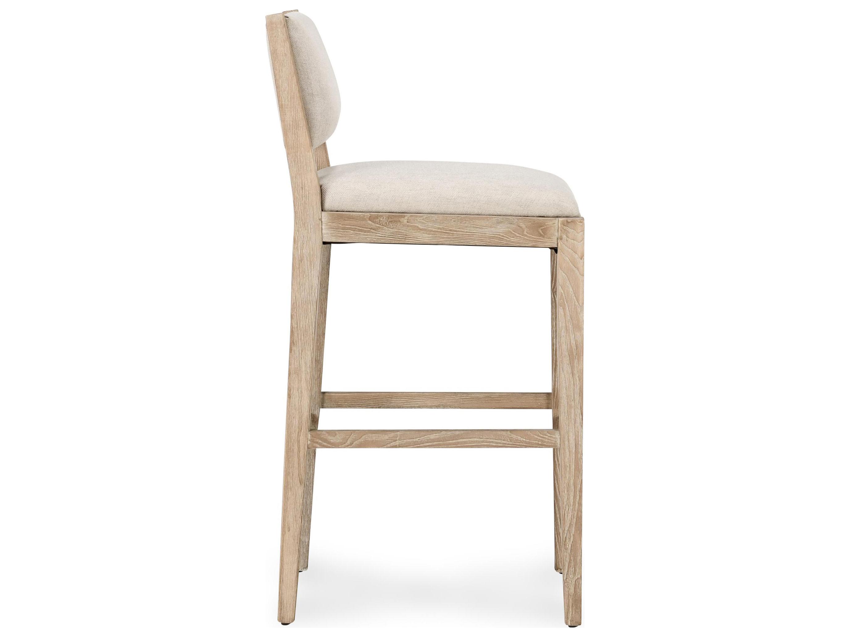 Classic Home Beck Sand Upholstered Rubberwood Bar Stool