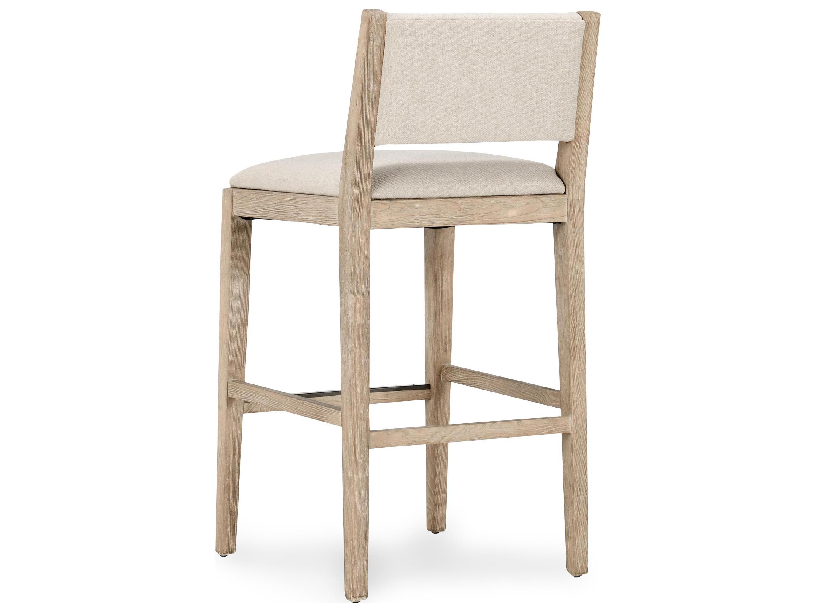 Classic Home Beck Sand Upholstered Rubberwood Bar Stool