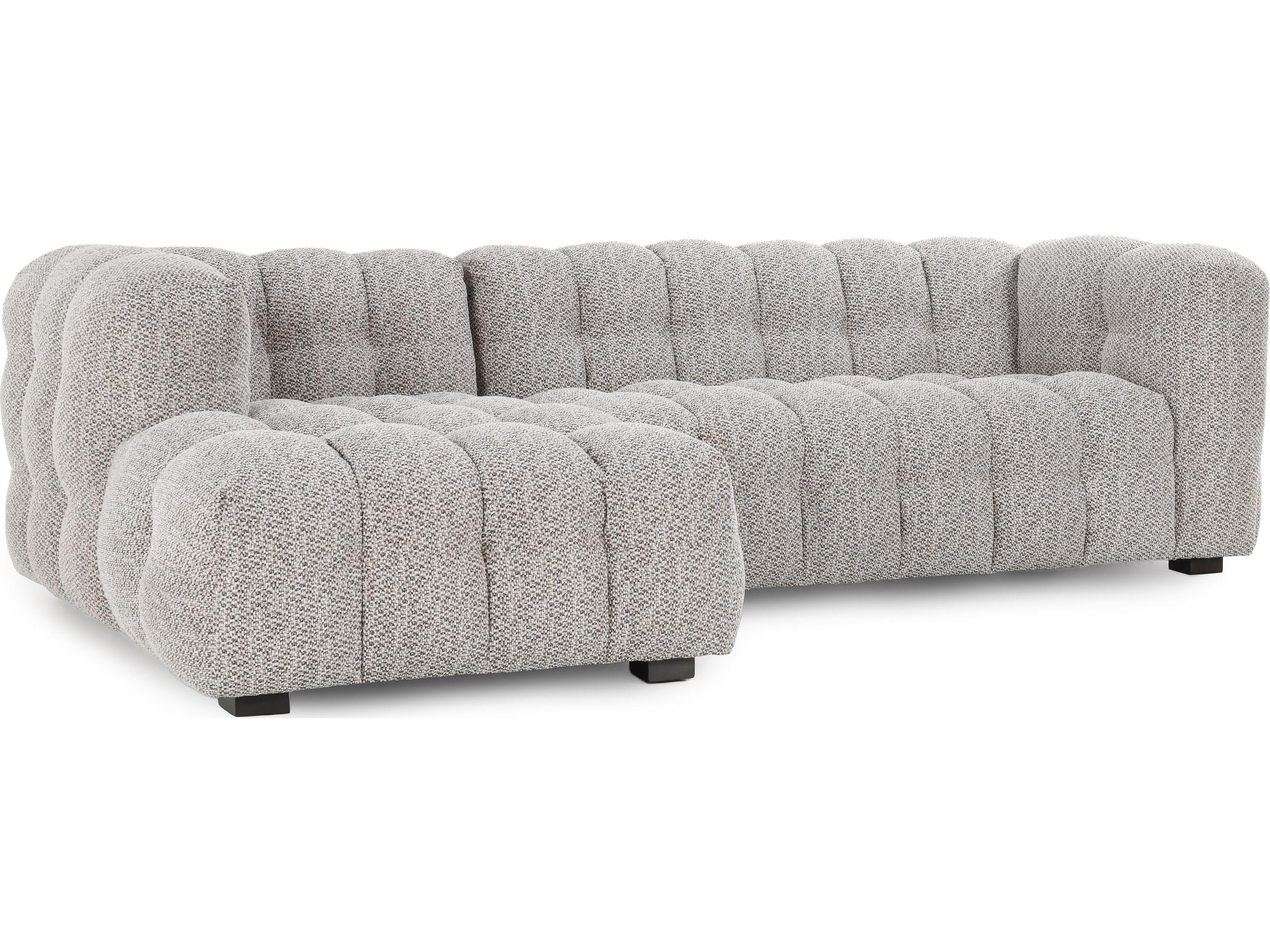 Classic Home Walter Gray Upholstered Sectional Sofa