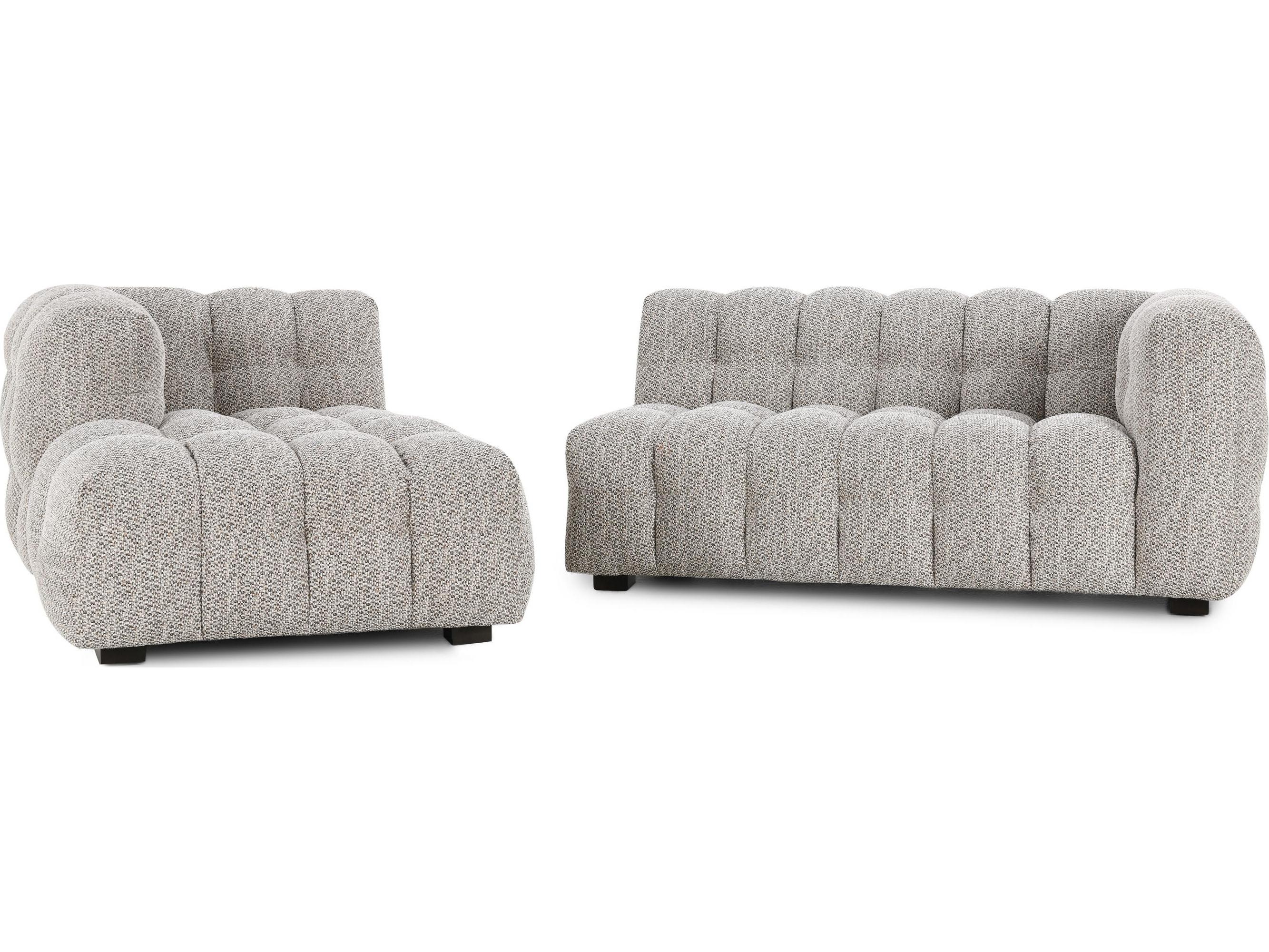 Classic Home Walter Gray Upholstered Sectional Sofa