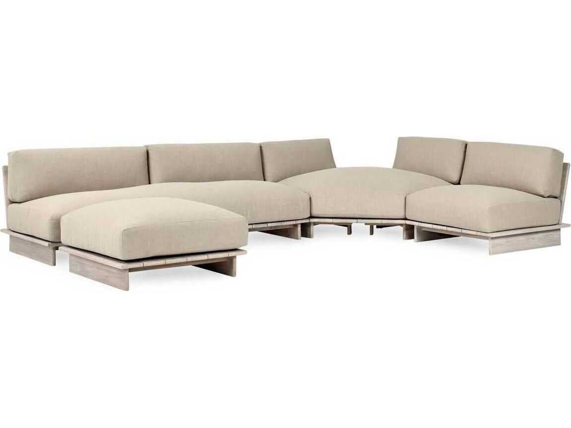 Classic Home Livia Beige Upholstered Sectional Sofa