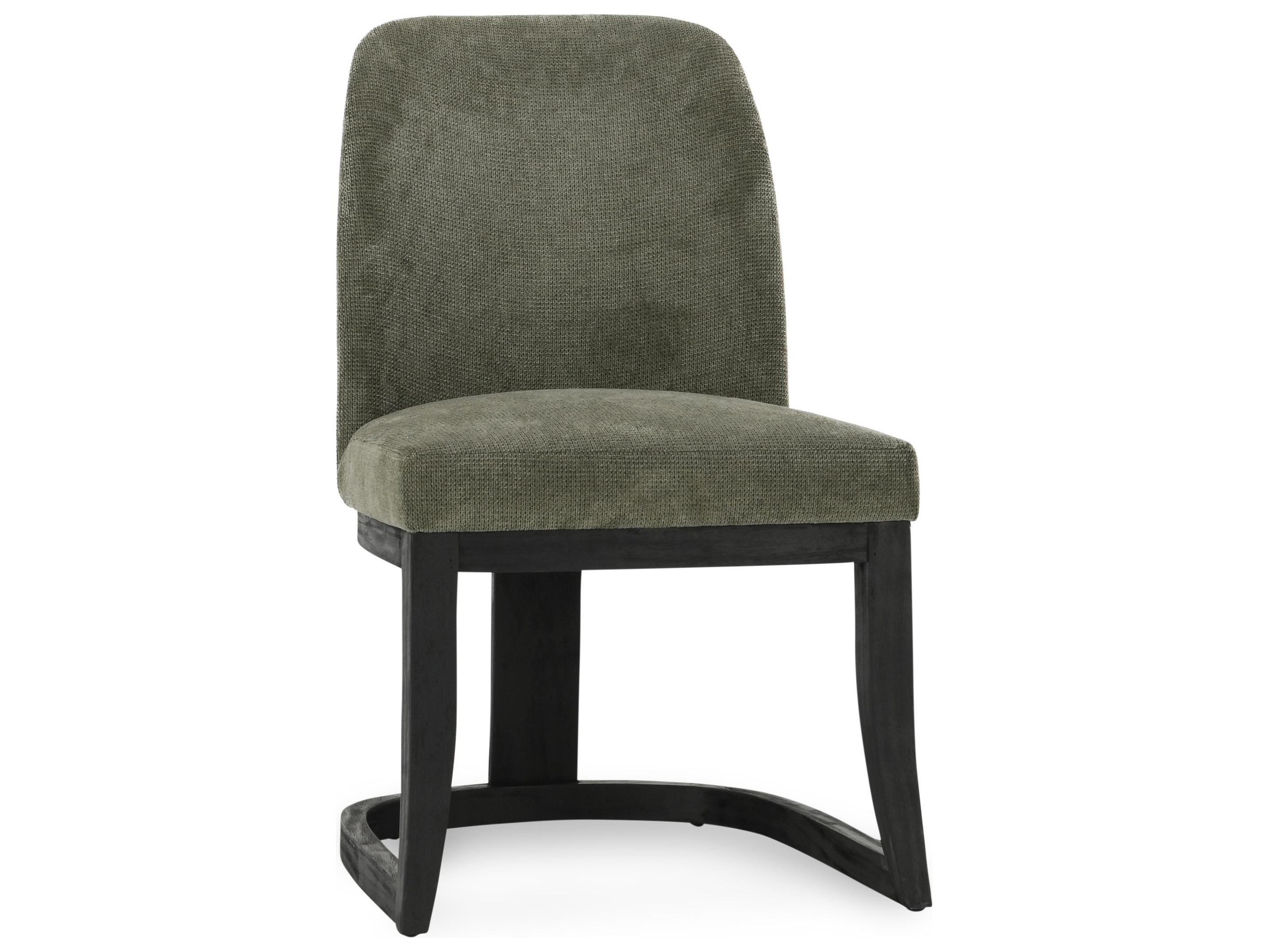 Classic Home Jocelyn Rubberwood Black Upholstered Armless Dining Chair
