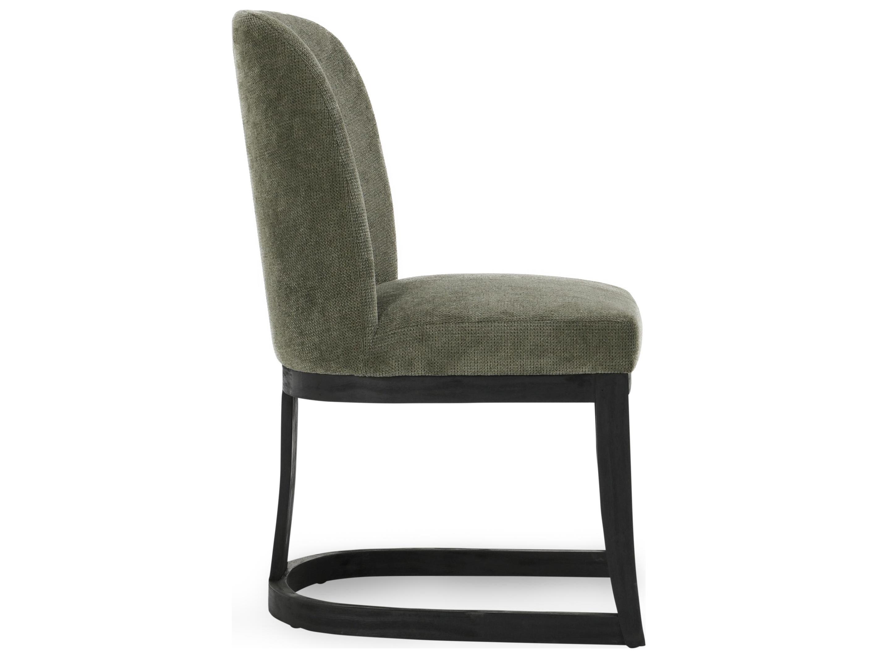 Classic Home Jocelyn Rubberwood Black Upholstered Armless Dining Chair