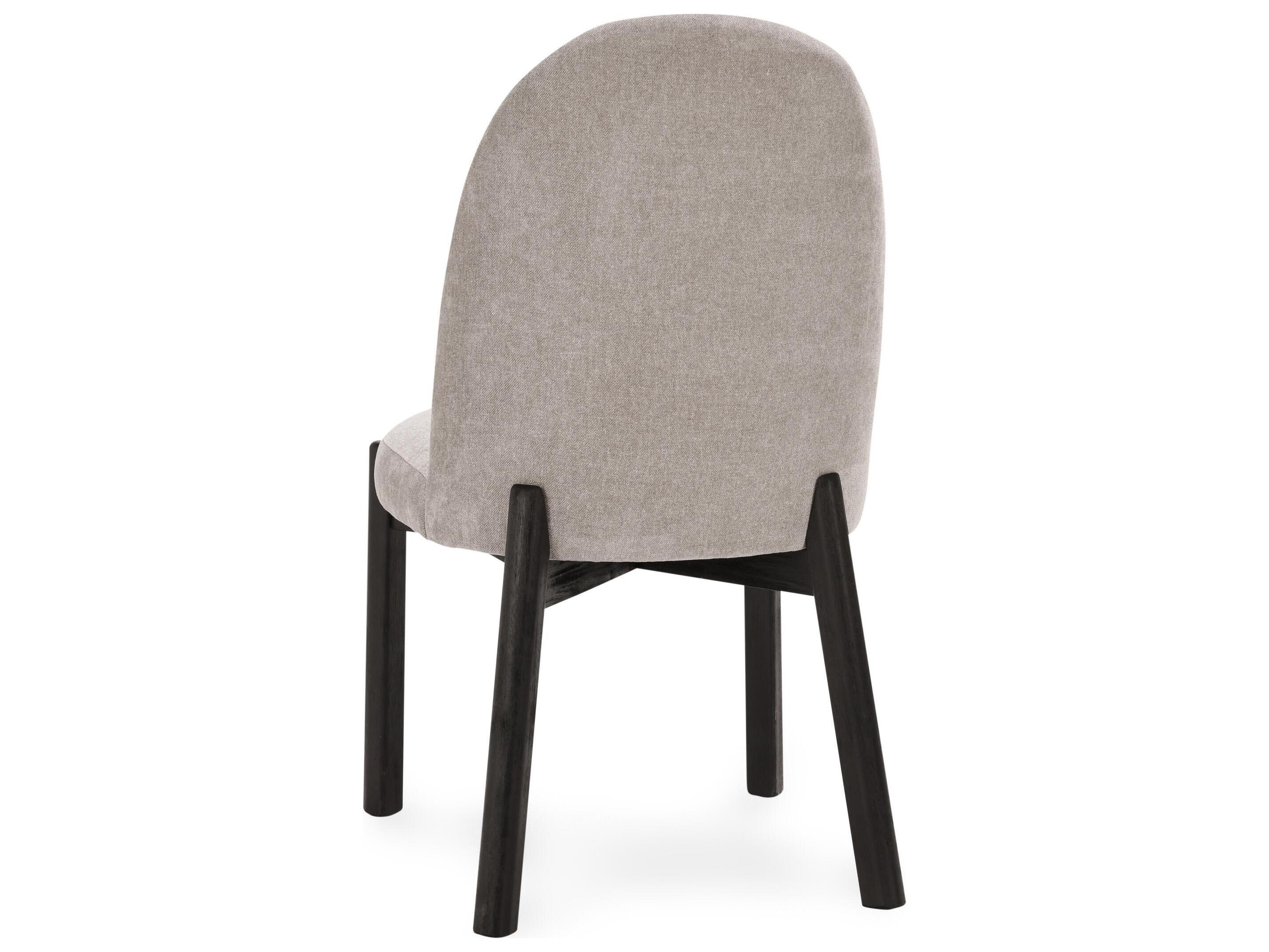 Classic Home Joanie Rubberwood Black Upholstered Armless Dining Chair