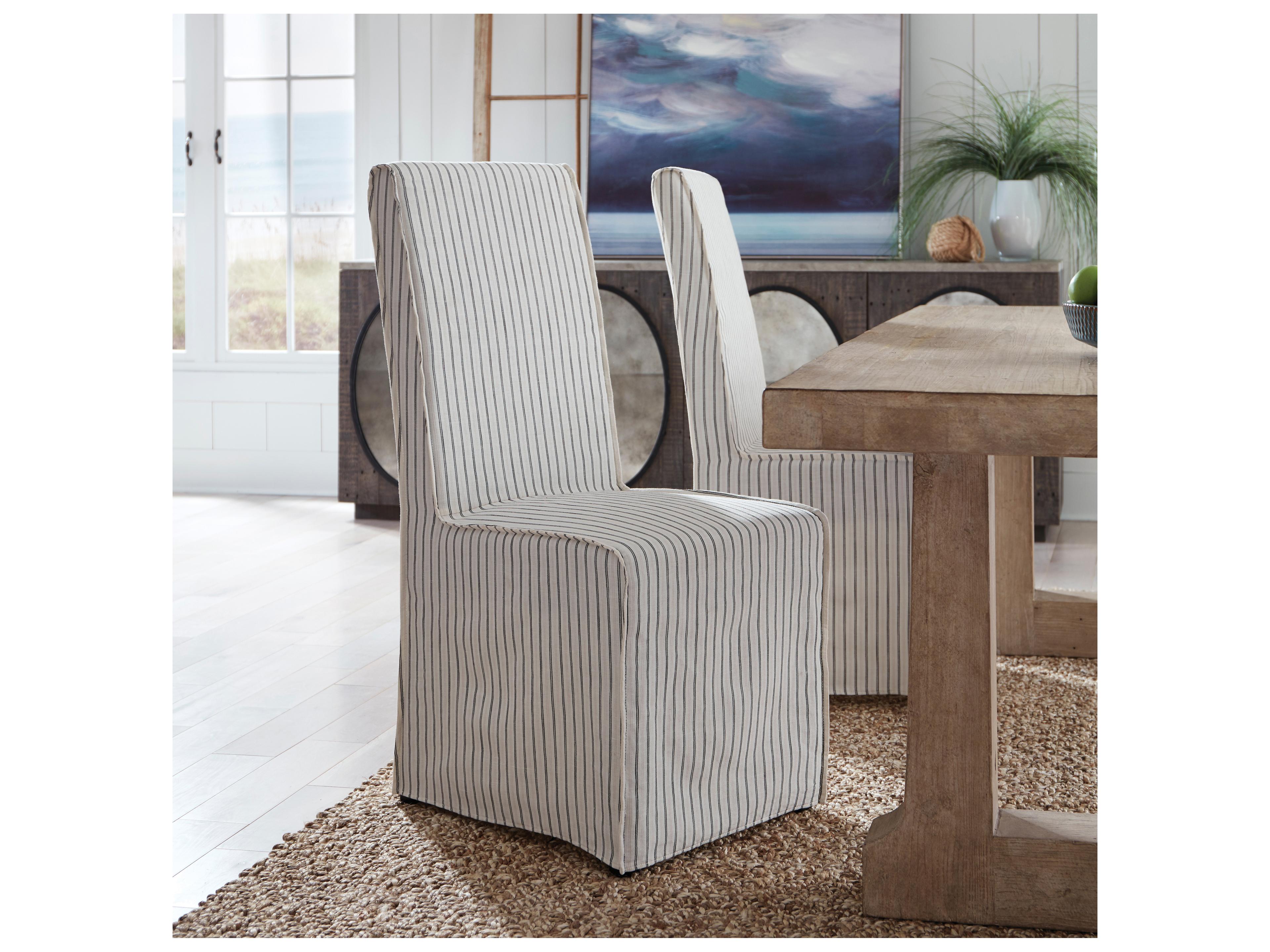 Classic Home Arianna Birch Wood Black Upholstered Armless Dining Chair Set of 2