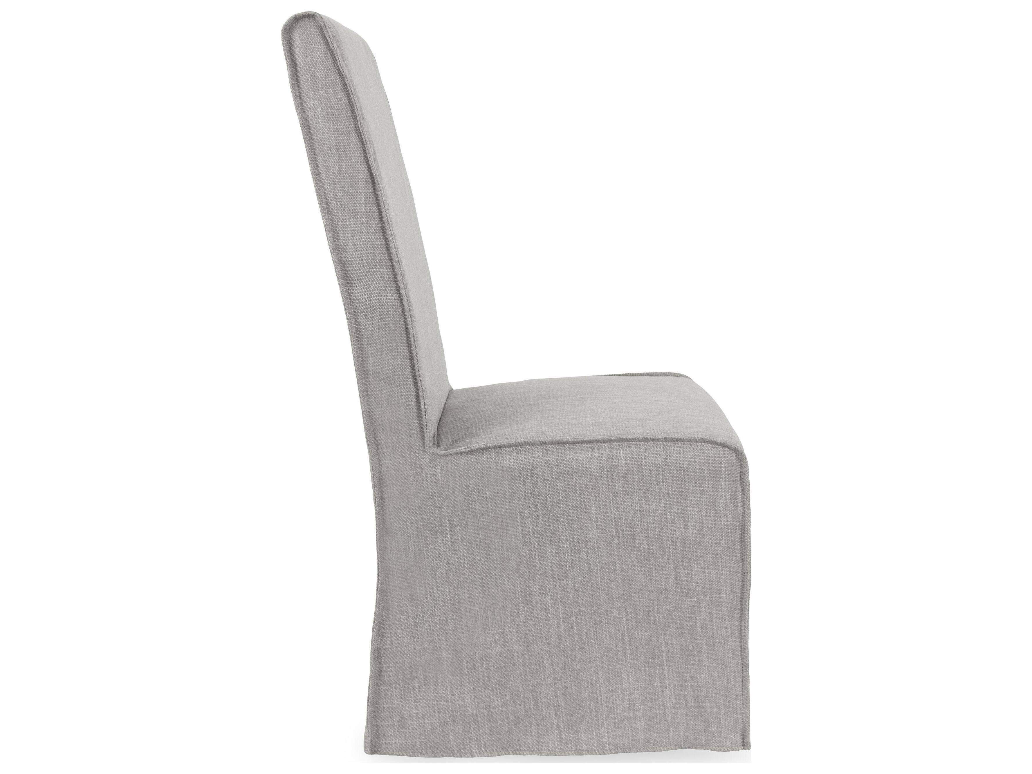 Classic Home Jordan Birch Wood Gray Upholstered Armless Dining Chair Set of 2