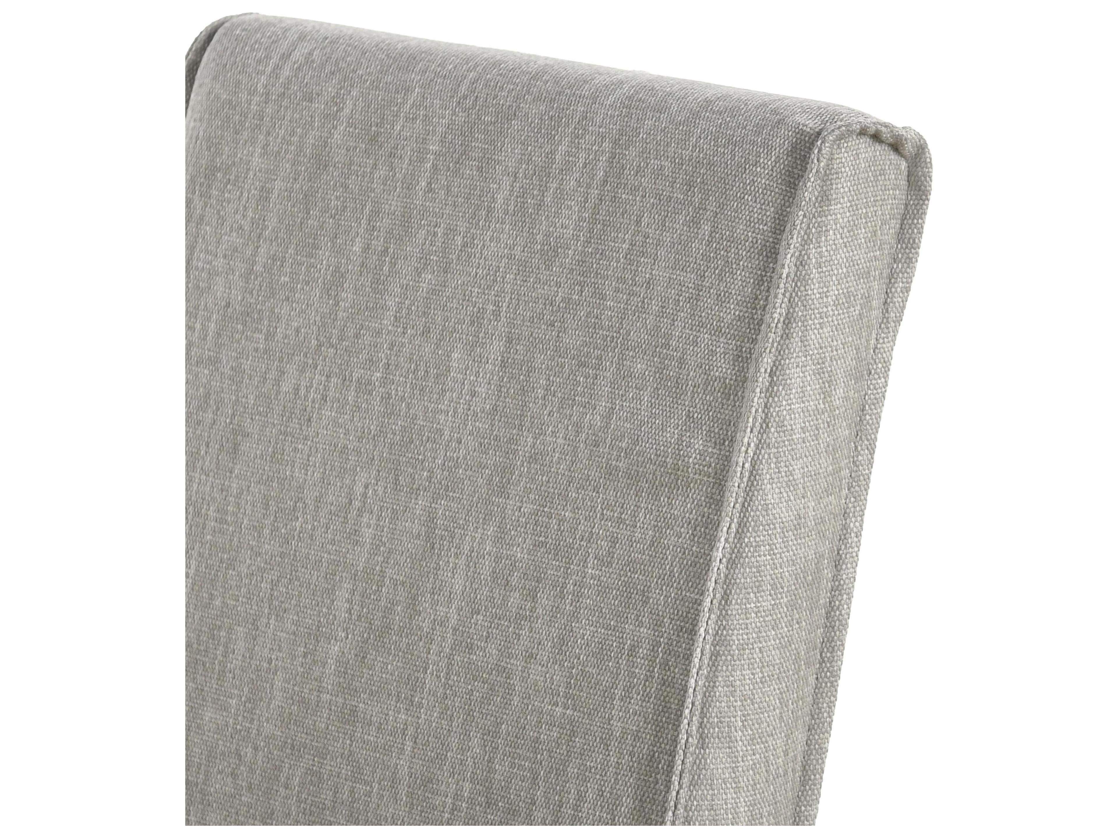 Classic Home Jordan Birch Wood Gray Upholstered Armless Dining Chair Set of 2