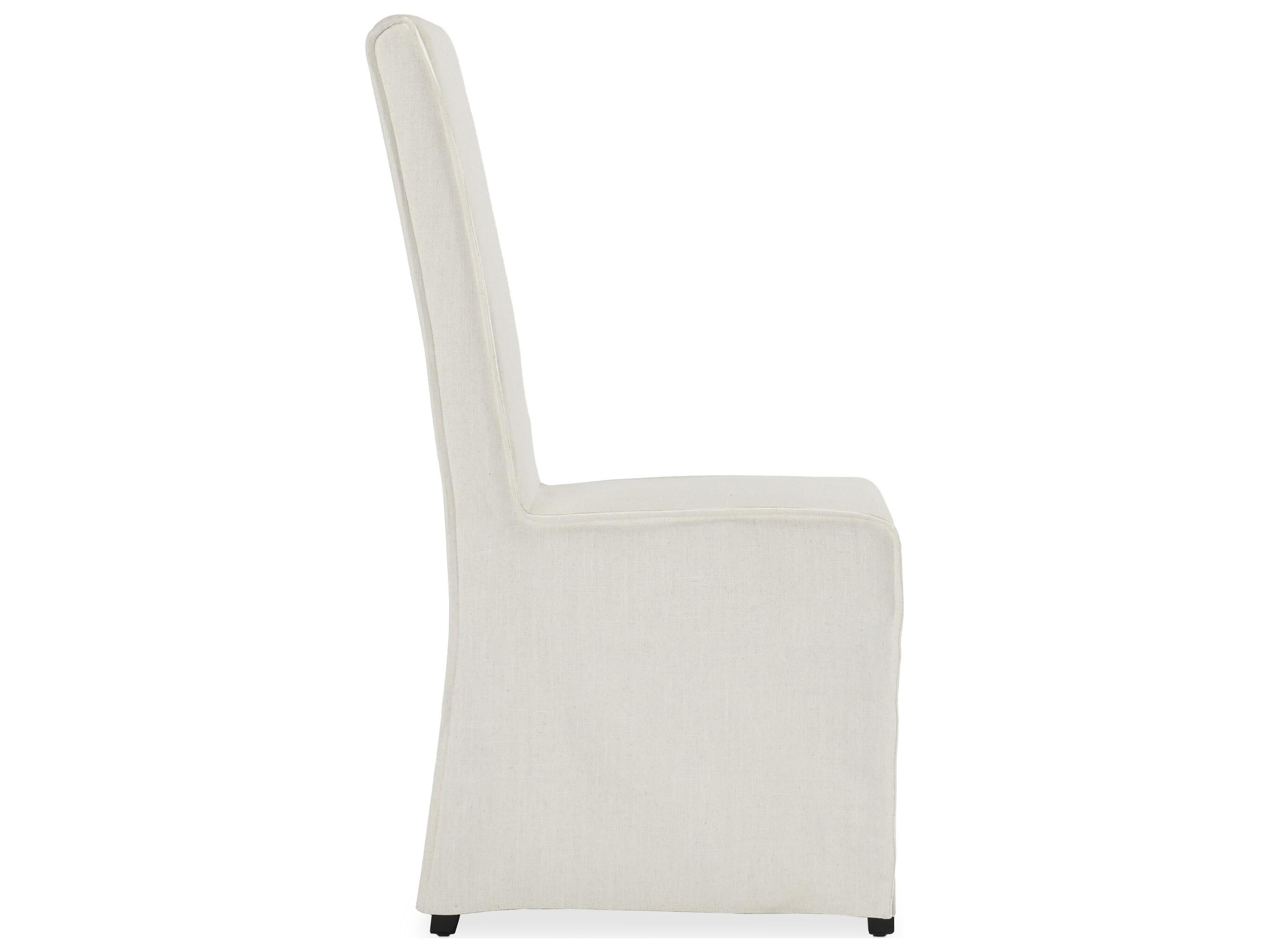 Classic Home Jordan Birch Wood White Upholstered Armless Dining Chair Set of 2
