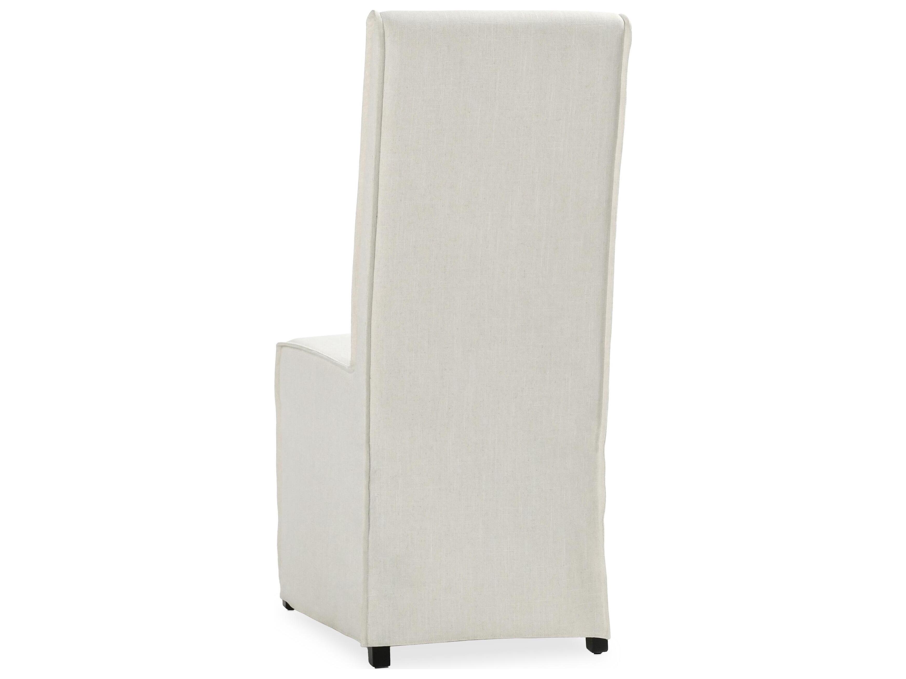 Classic Home Jordan Birch Wood White Upholstered Armless Dining Chair Set of 2