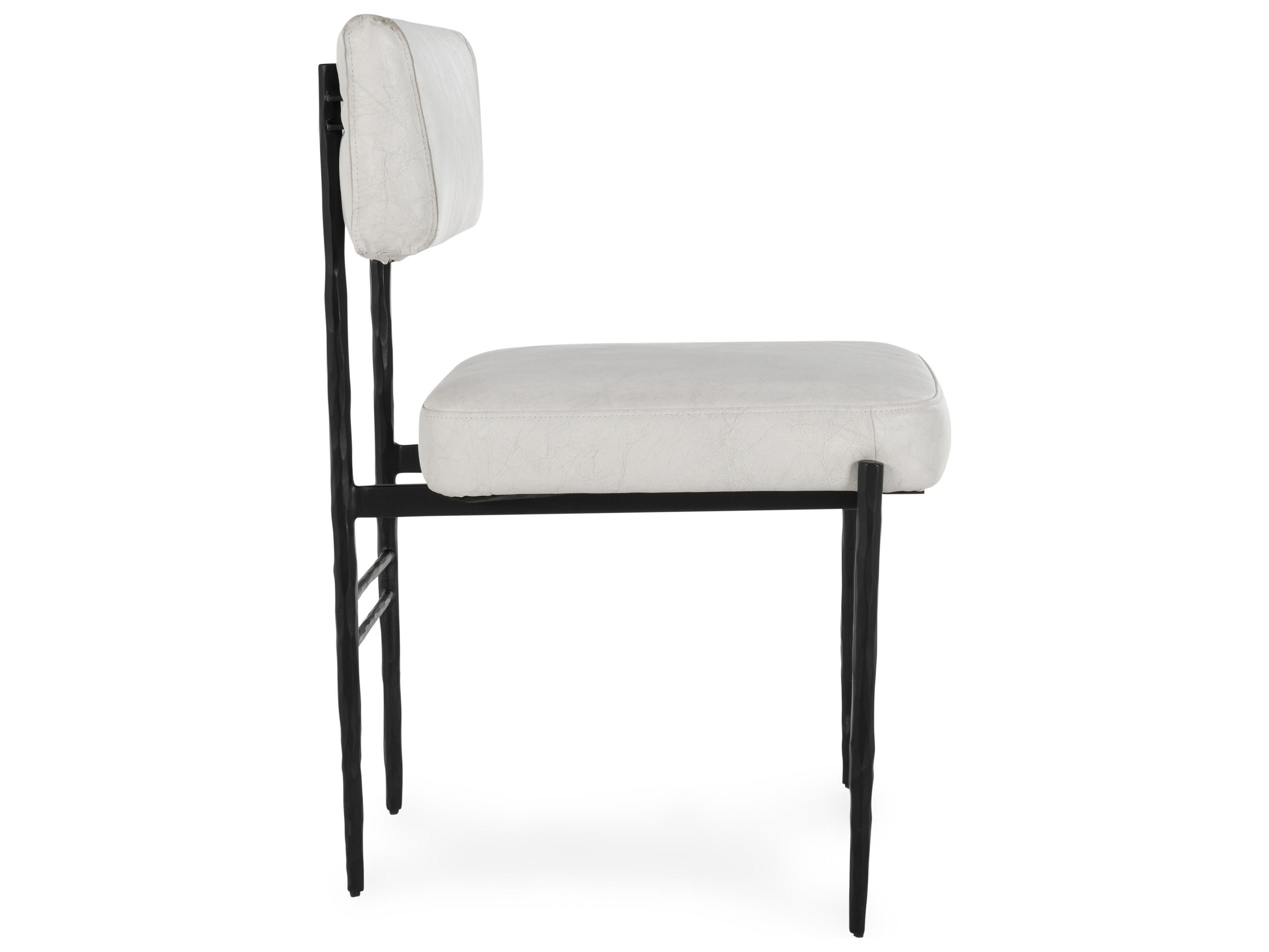 Classic Home Kester Black Leather Armless Dining Chair Set of 2