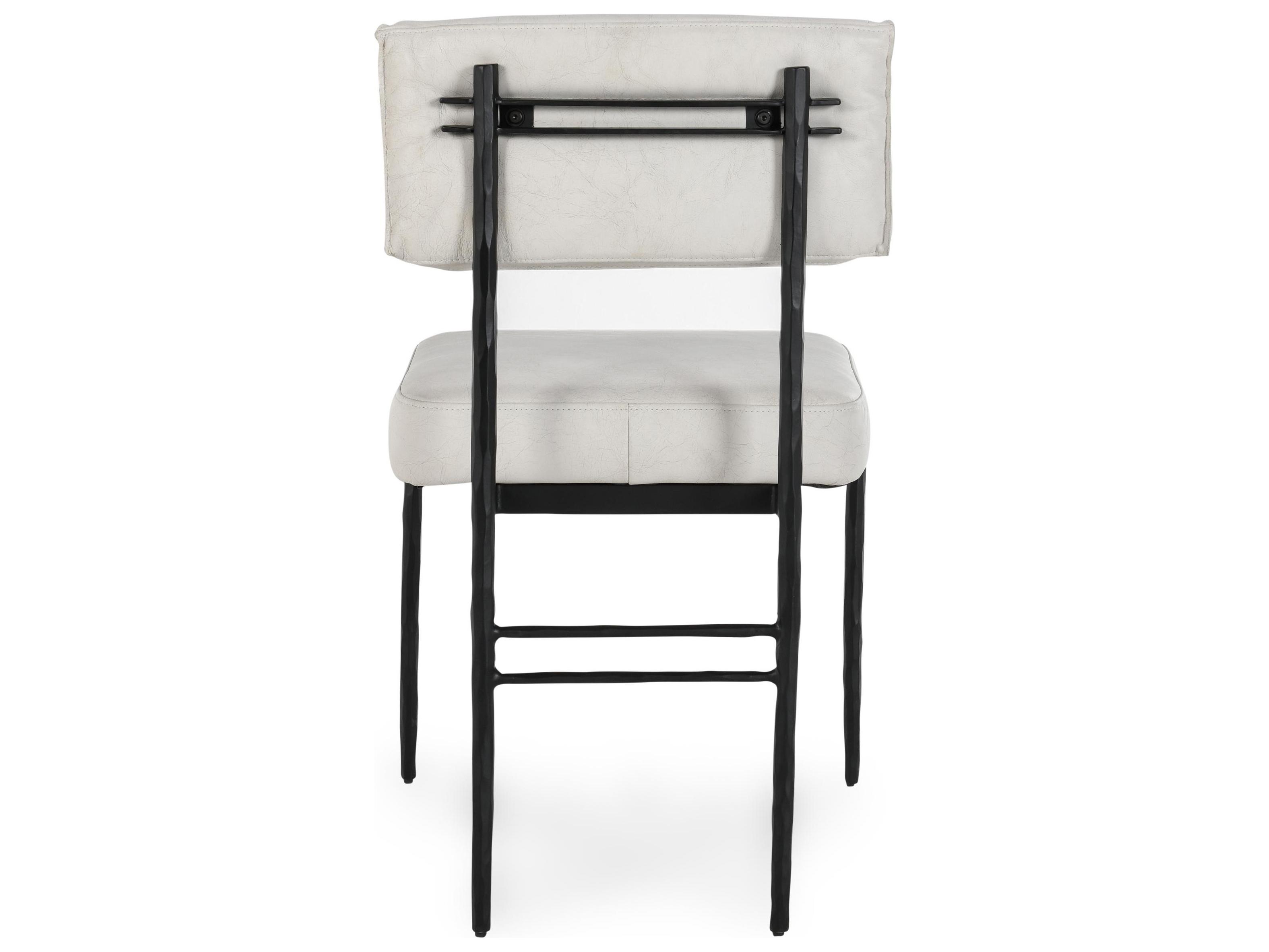 Classic Home Kester Black Leather Armless Dining Chair Set of 2