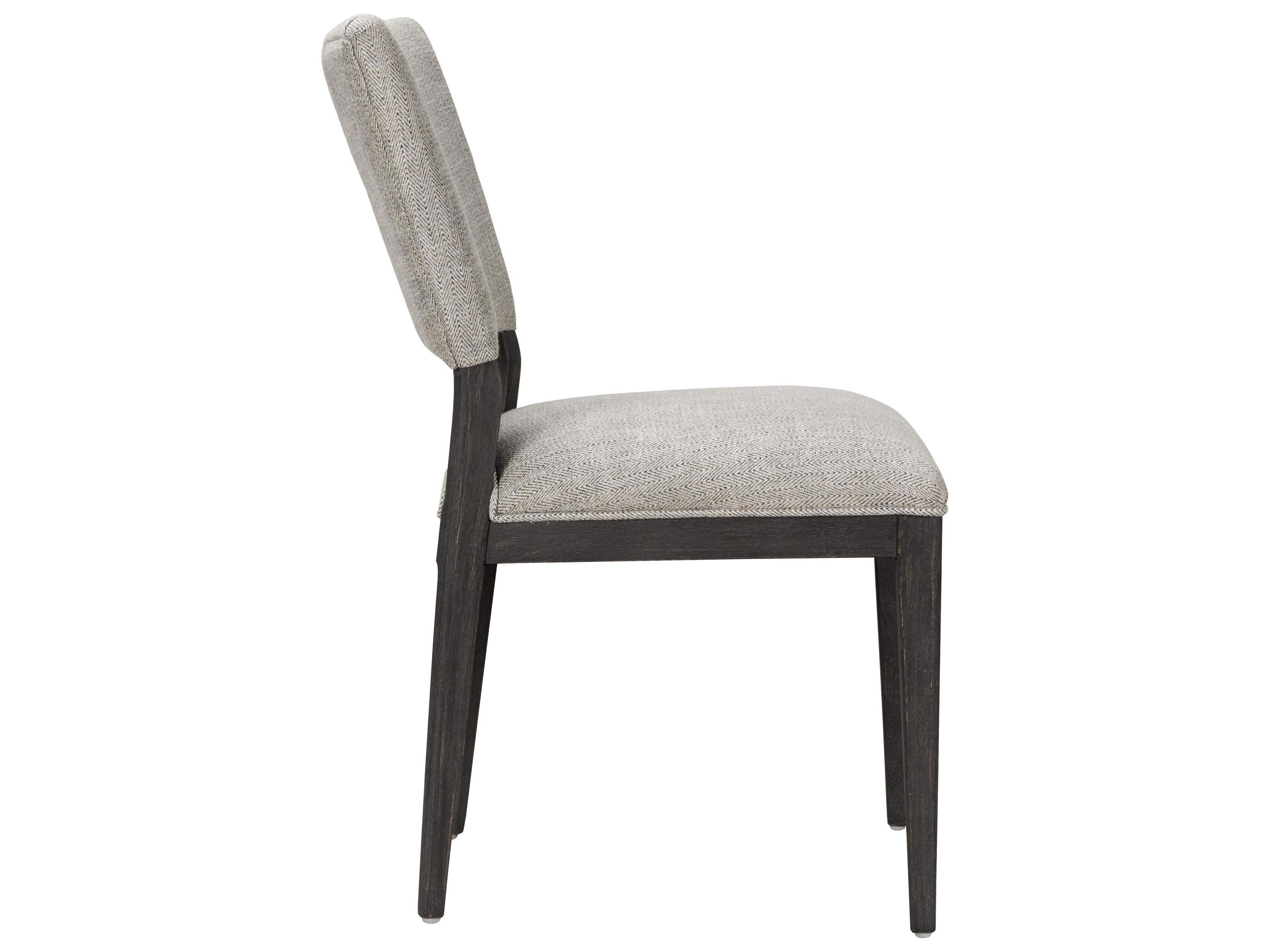 Classic Home Phillip Rubberwood Black Upholstered Armless Dining Chair Set of 2