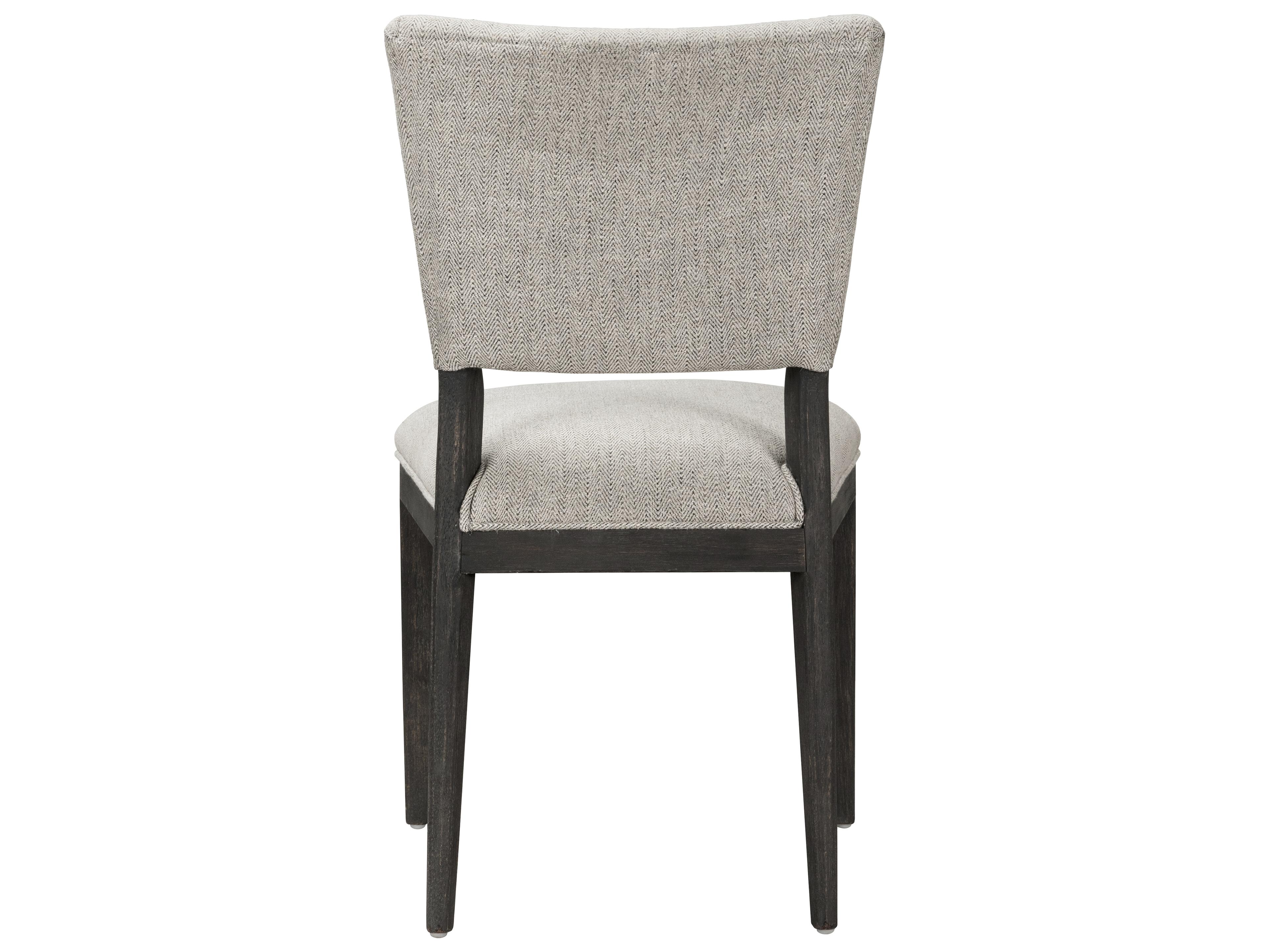 Classic Home Phillip Rubberwood Black Upholstered Armless Dining Chair Set of 2