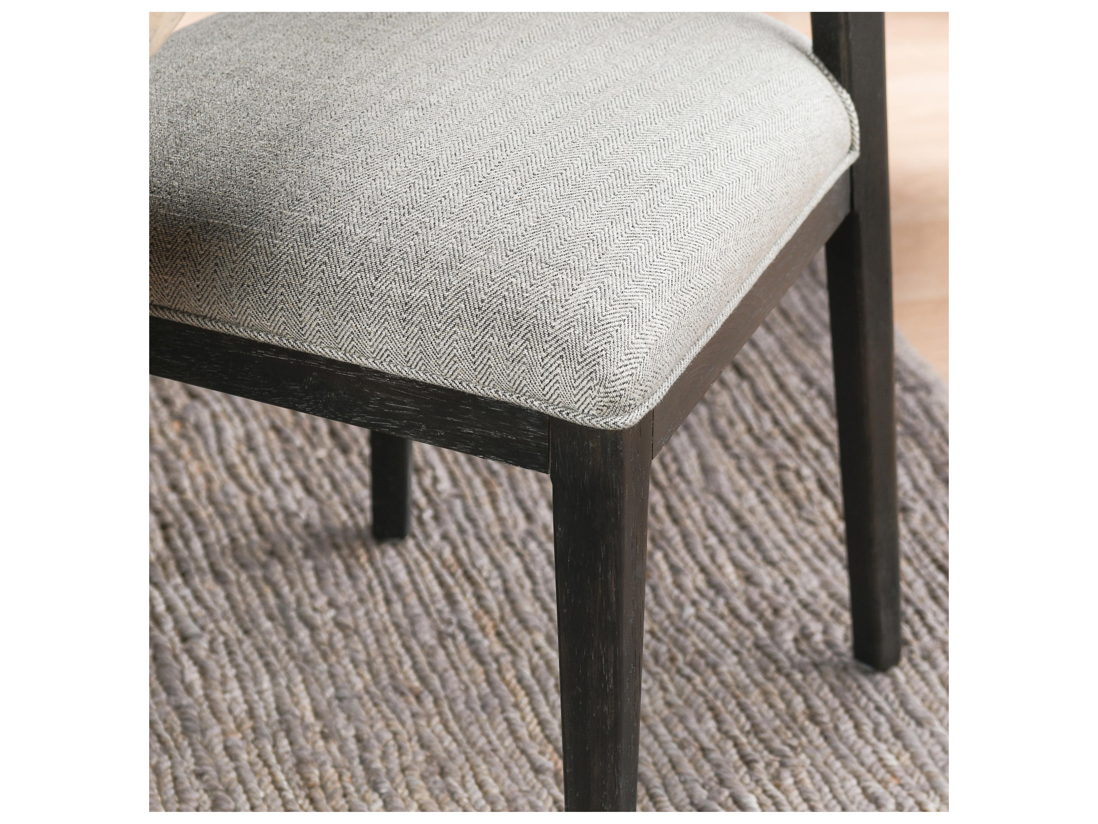 Classic Home Phillip Rubberwood Black Upholstered Armless Dining Chair Set of 2