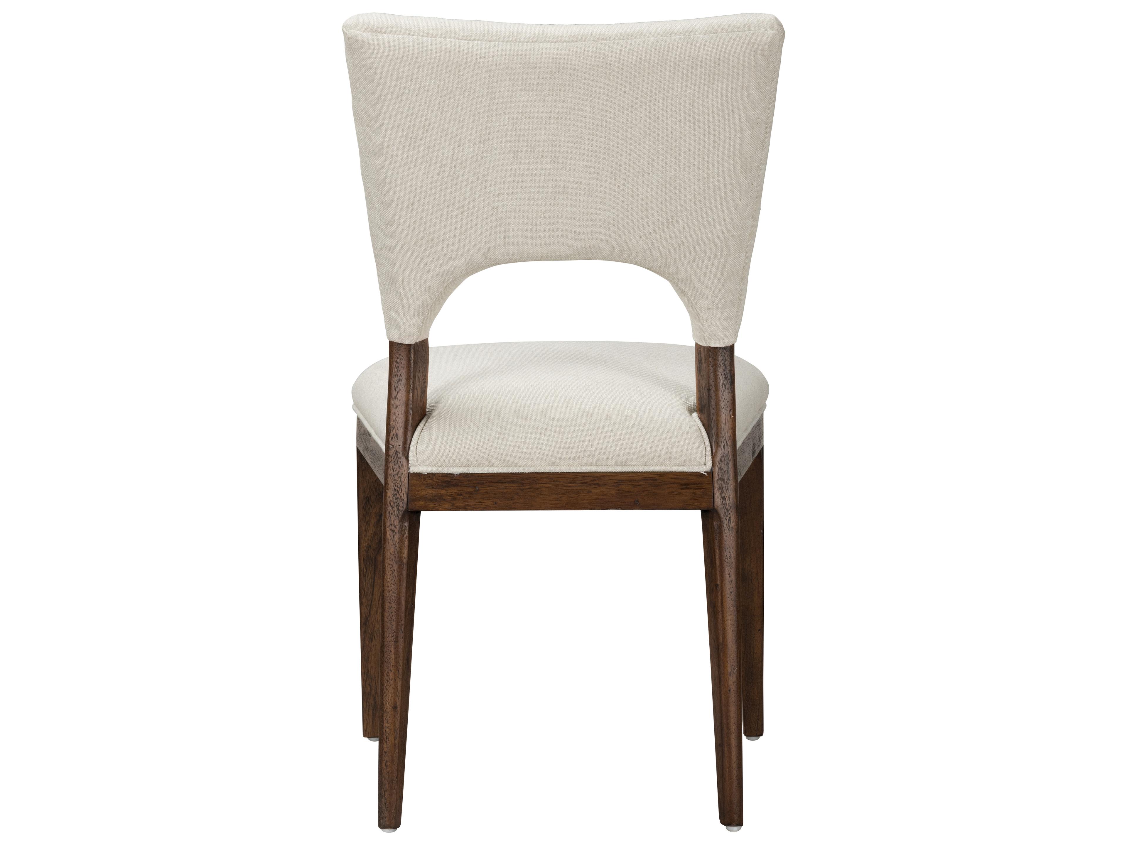 Classic Home Mitchel Rubberwood Beige Upholstered Armless Dining Chair Set of 2