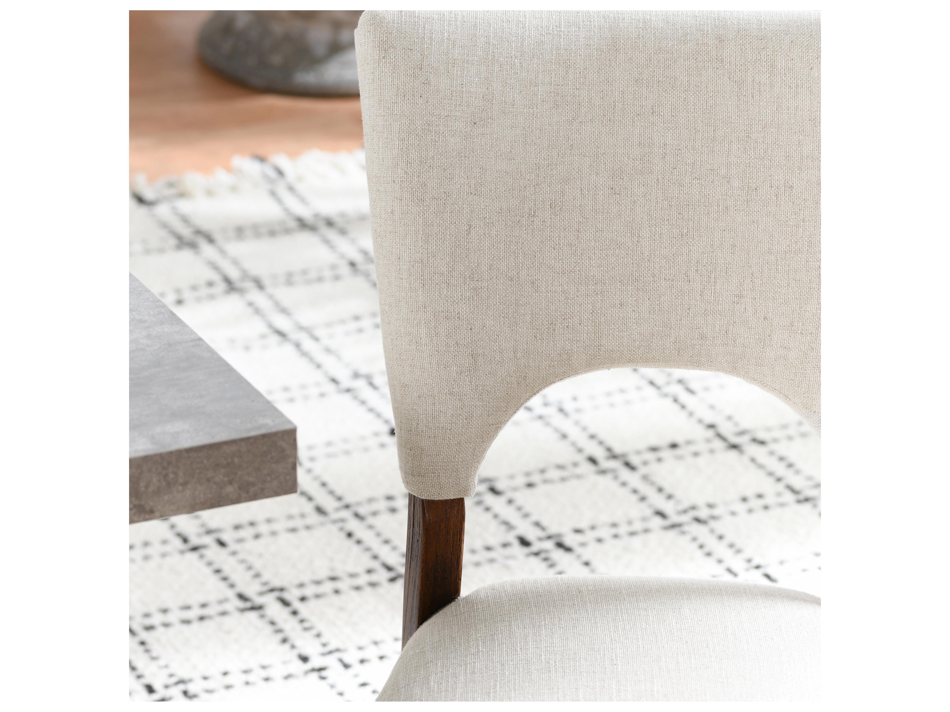 Classic Home Mitchel Rubberwood Beige Upholstered Armless Dining Chair Set of 2