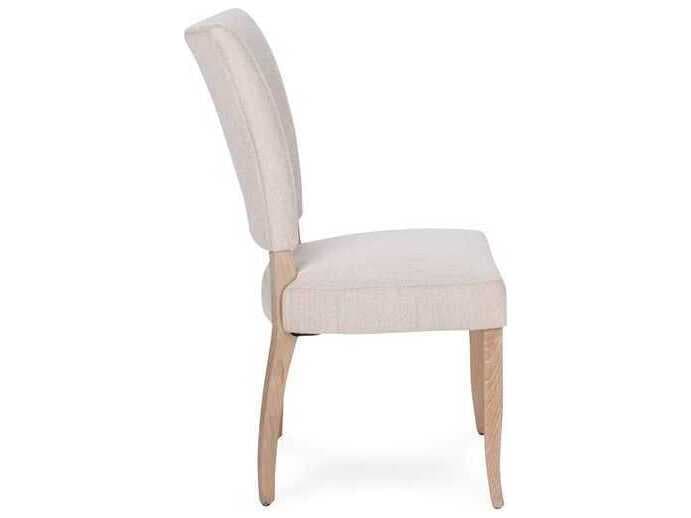Classic Home Ronan Ash Wood Beige Upholstered Armless Dining Chair Set of 2