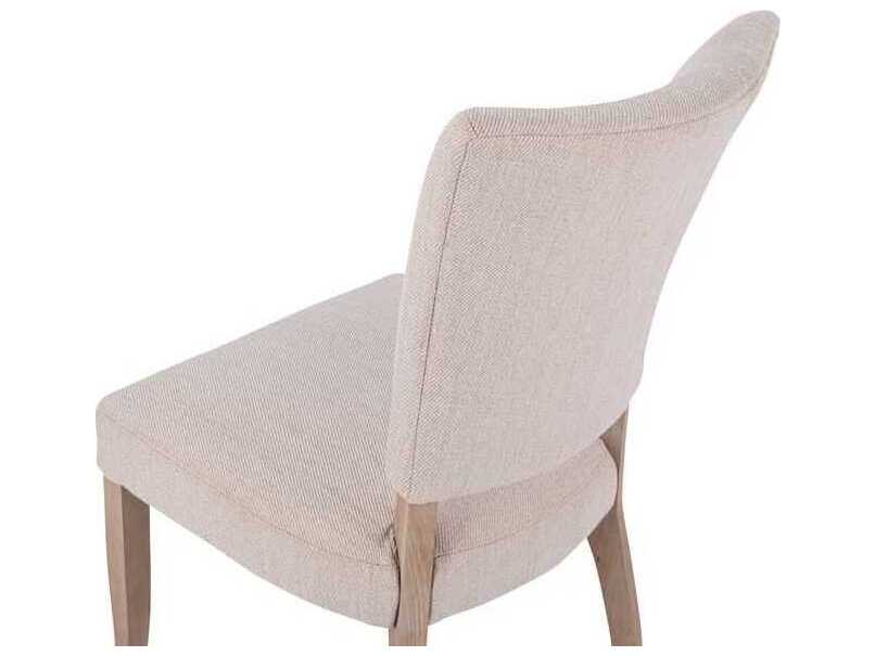 Classic Home Ronan Ash Wood Beige Upholstered Armless Dining Chair Set of 2