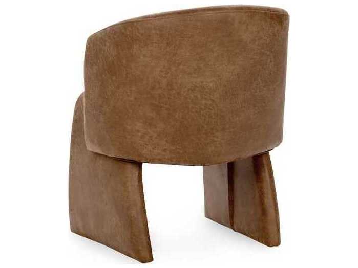 Classic Home Halstead Brown Upholstered Arm Dining Chair