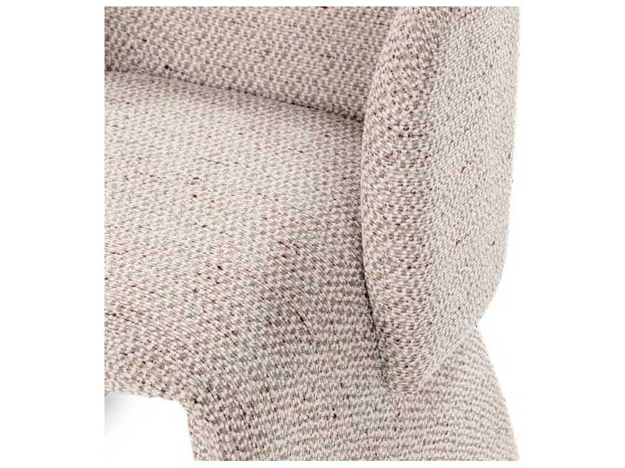 Classic Home Halstead Beige Upholstered Arm Dining Chair