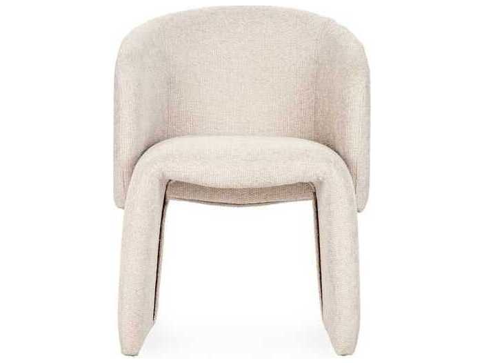 Classic Home Halstead Natural Upholstered Arm Dining Chair