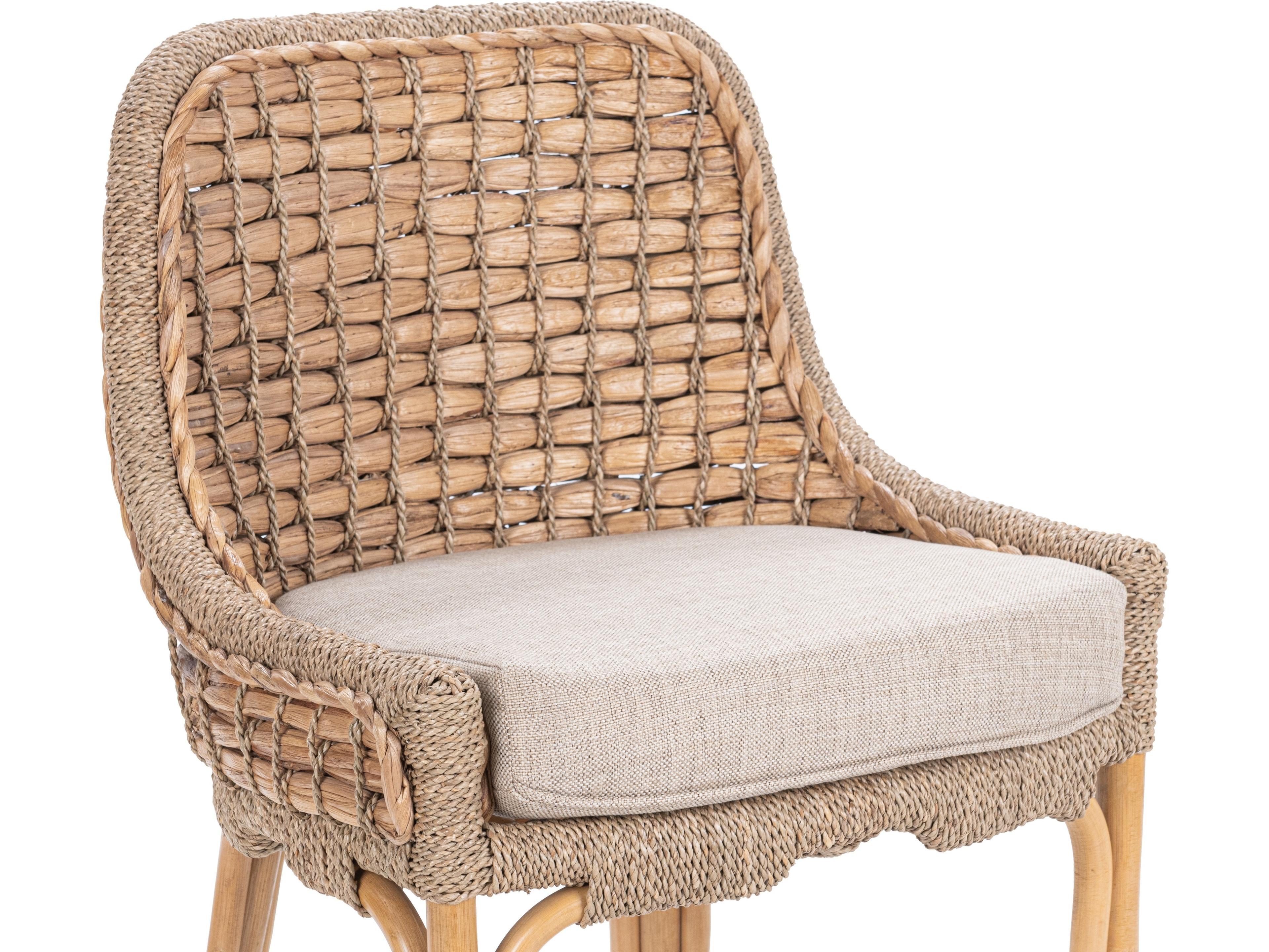 Classic Home Nuevo Natural Upholstered Rattan Counter Stool