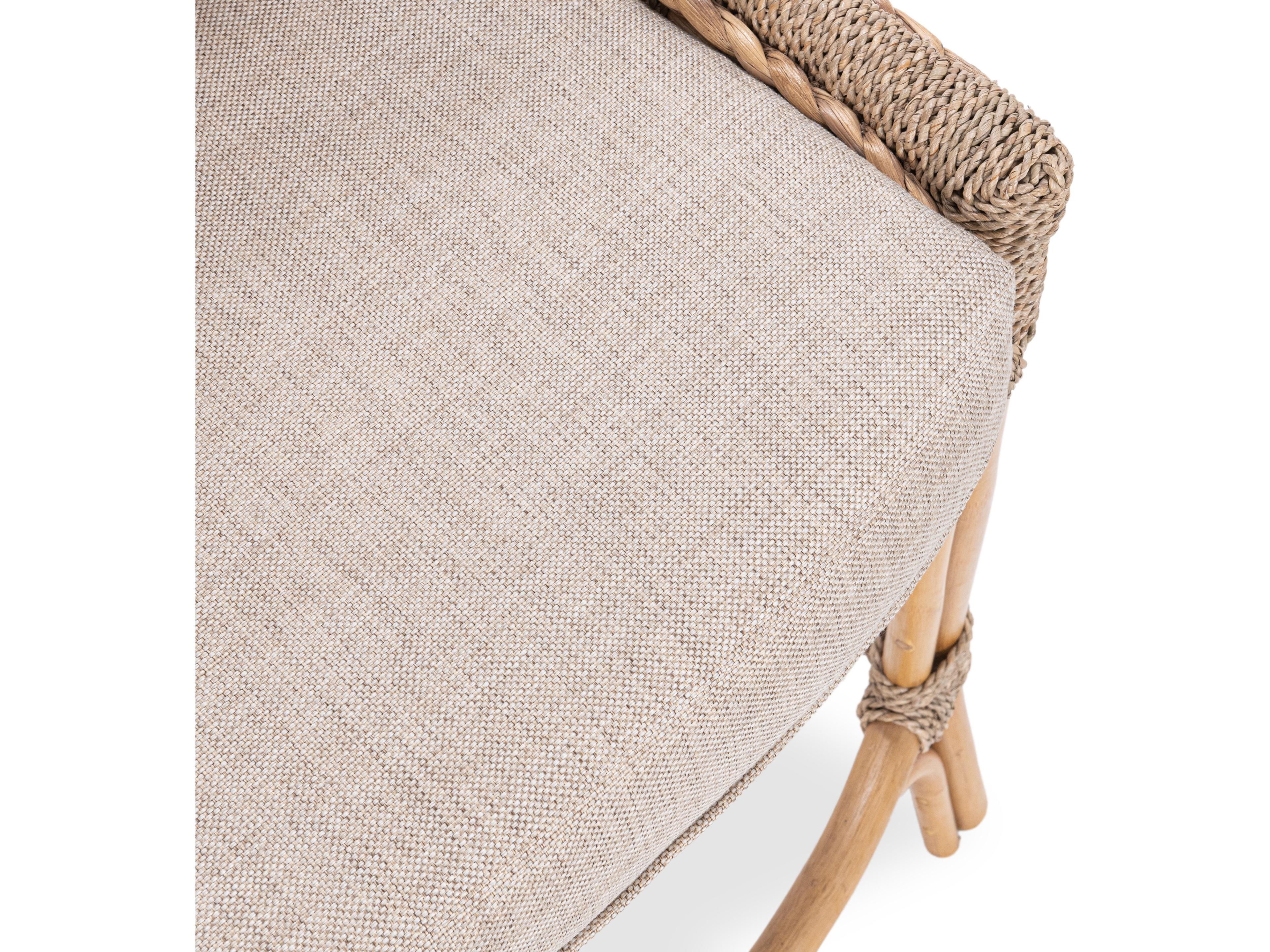 Classic Home Nuevo Natural Upholstered Rattan Counter Stool