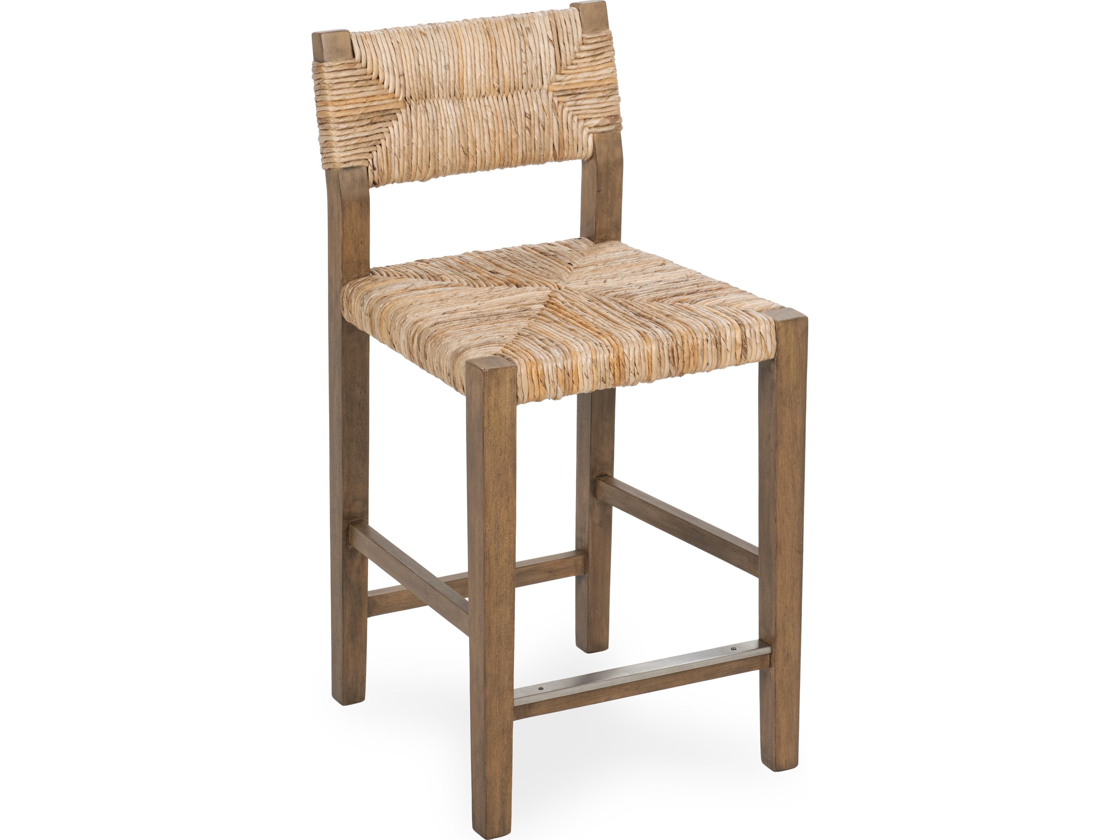 Classic Home Meryn Brown Wash Mahogany Wood Counter Stool