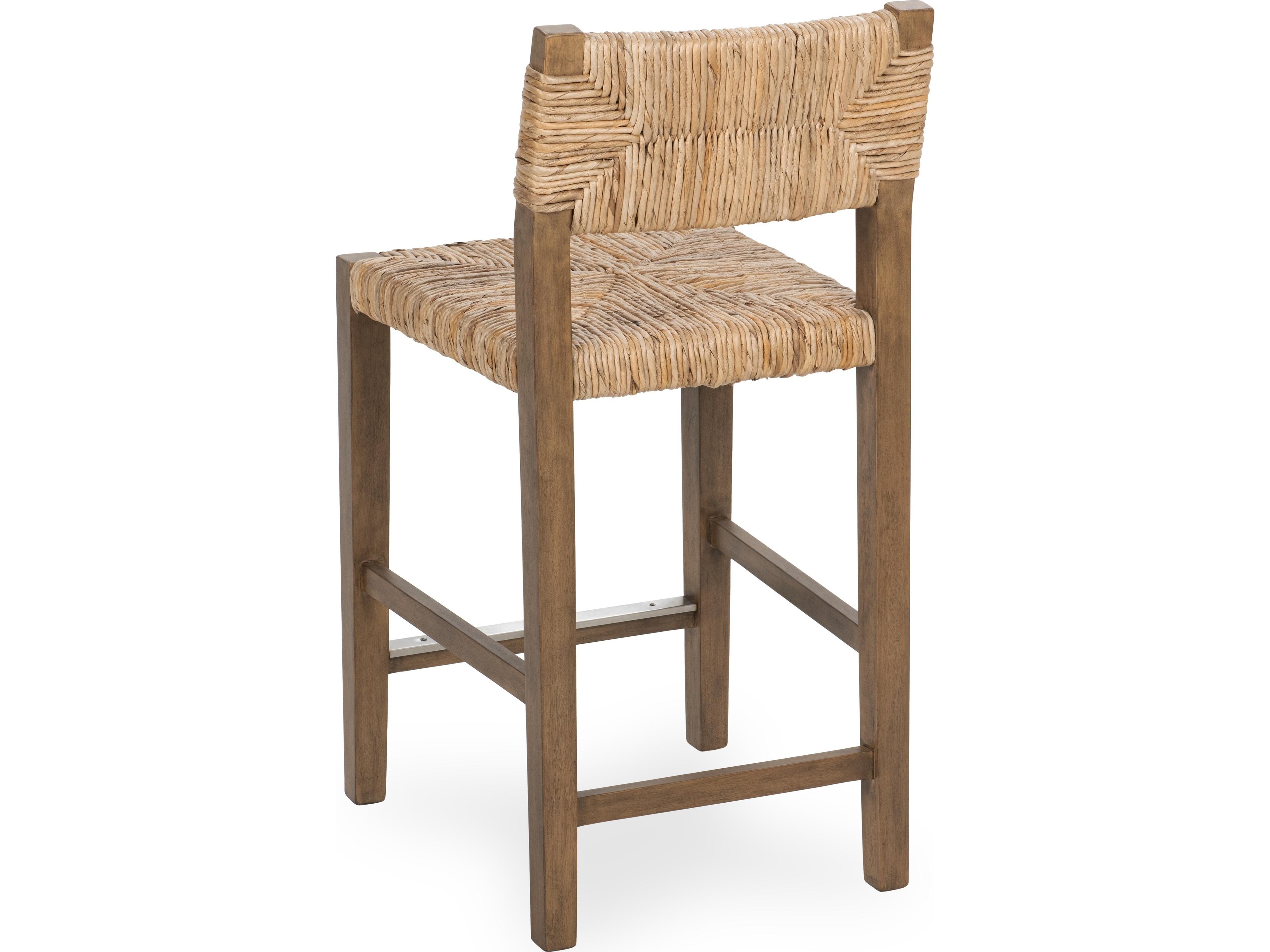 Classic Home Meryn Brown Wash Mahogany Wood Counter Stool