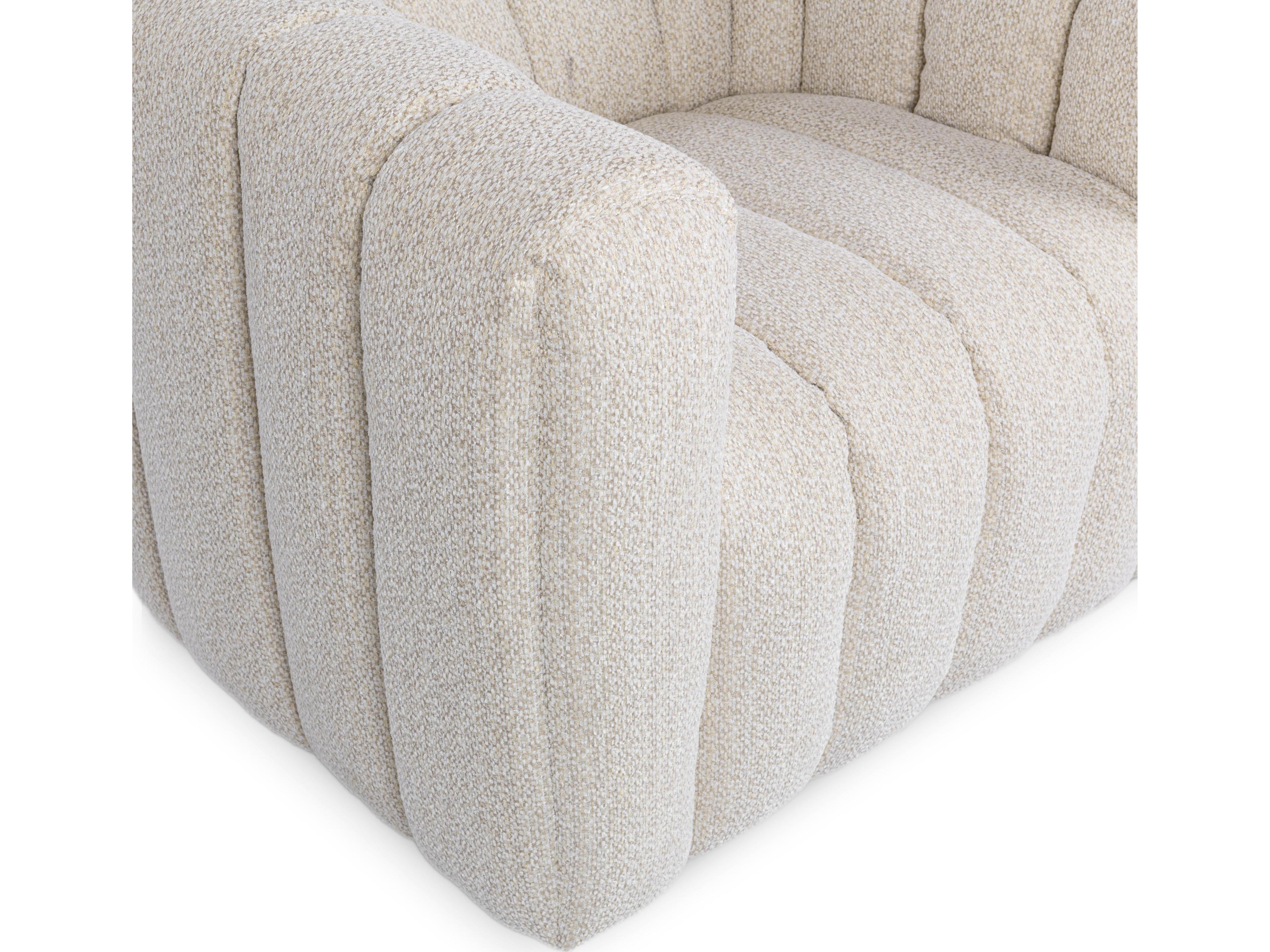 Classic Home Lexa Swivel Cream Accent Chair