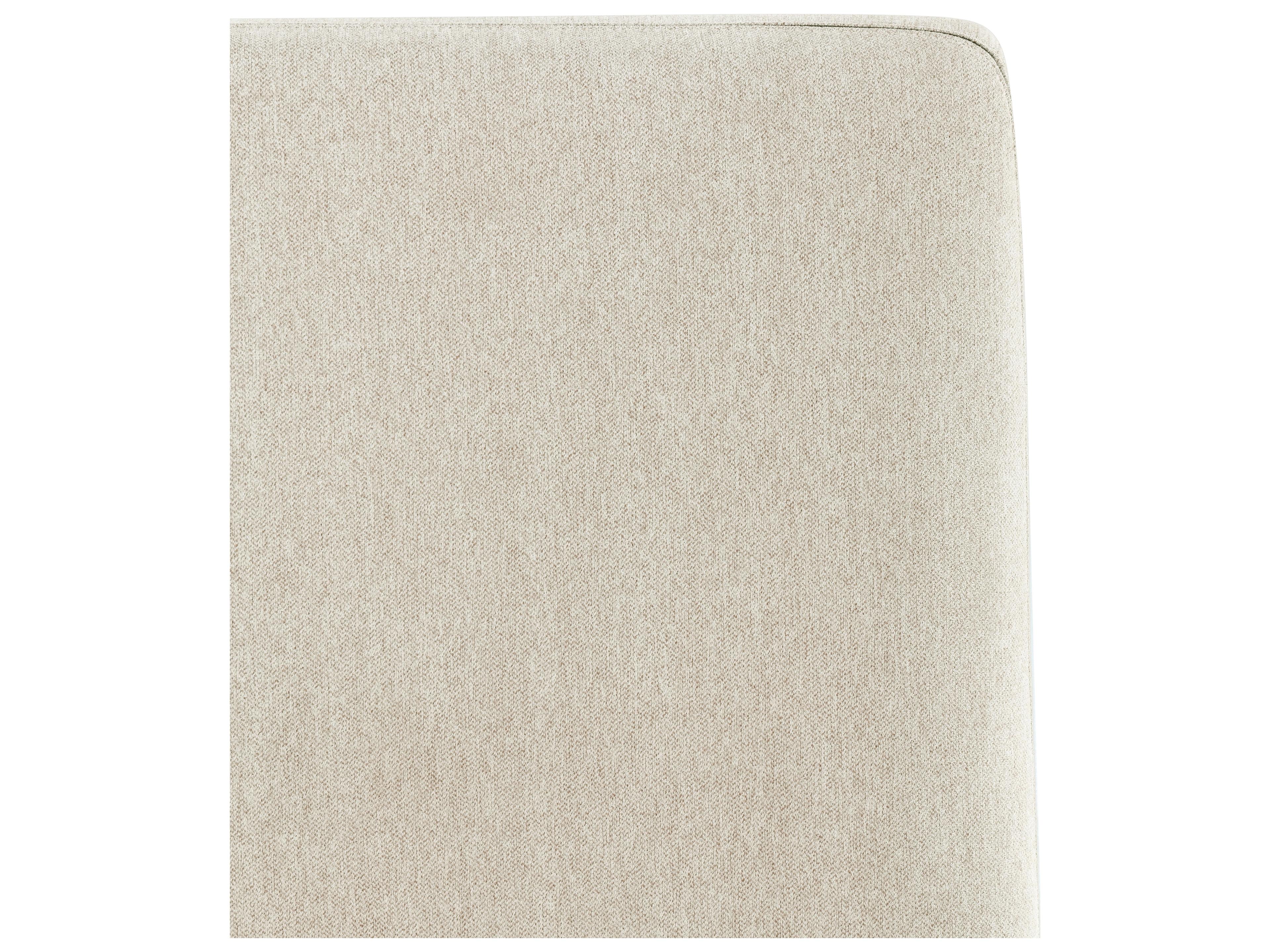 Classic Home Tate Cream White Acacia Wood Upholstered Queen Platform Bed