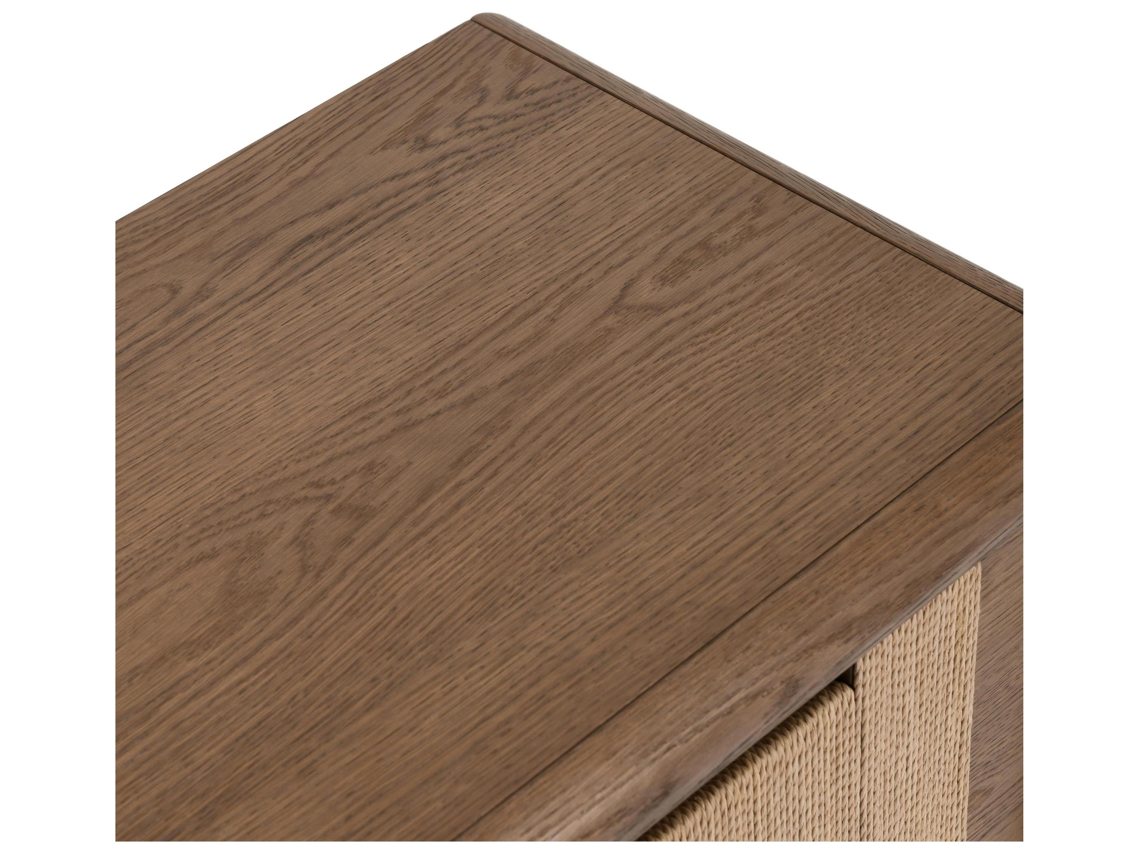 Classic Home Corda 2-Drawers Natural Oak Wood Nightstand