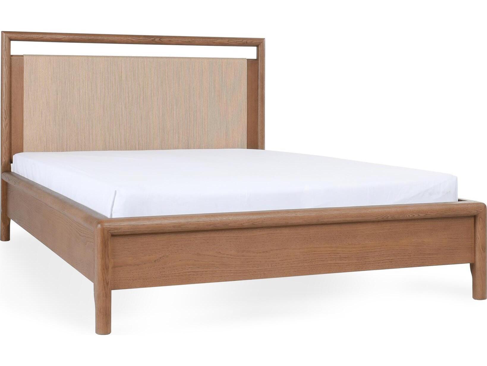 Classic Home Corda Brown Natural Oak Wood Queen Platform Bed