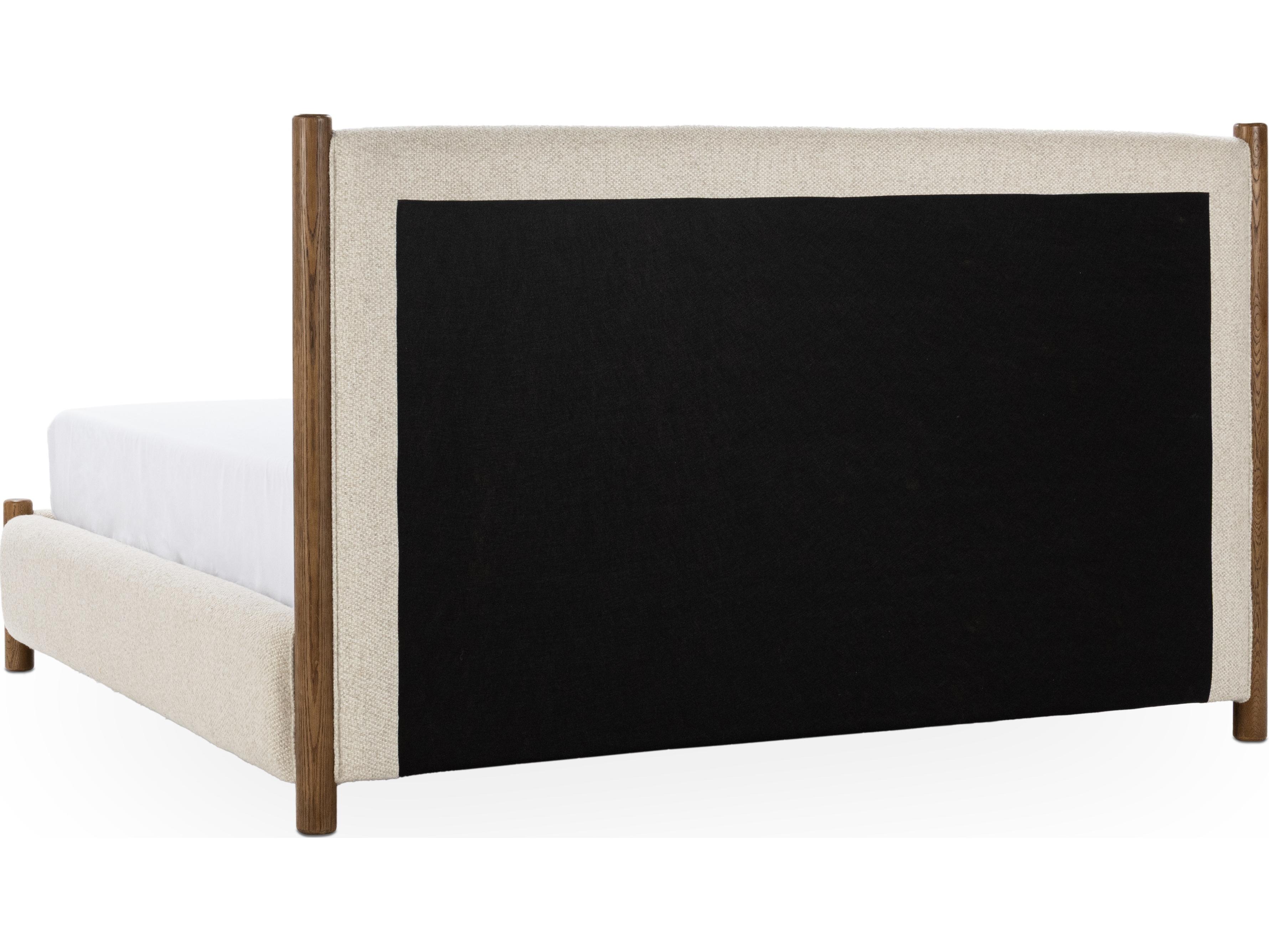 Classic Home Bennington Dusty Beige Ash Wood Upholstered Queen Platform Bed