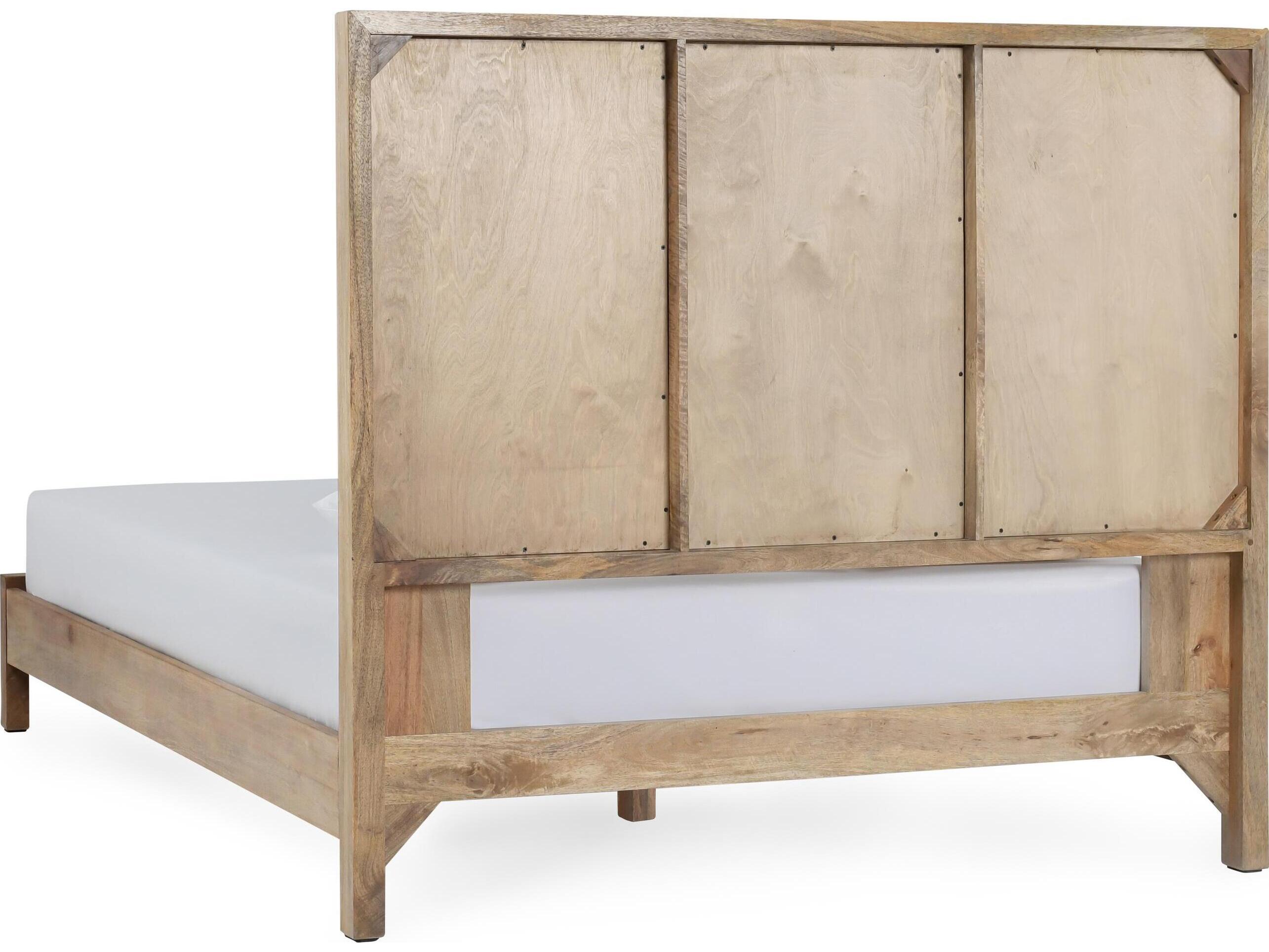 Classic Home Jensen Taupe Mango Wood King Panel Bed