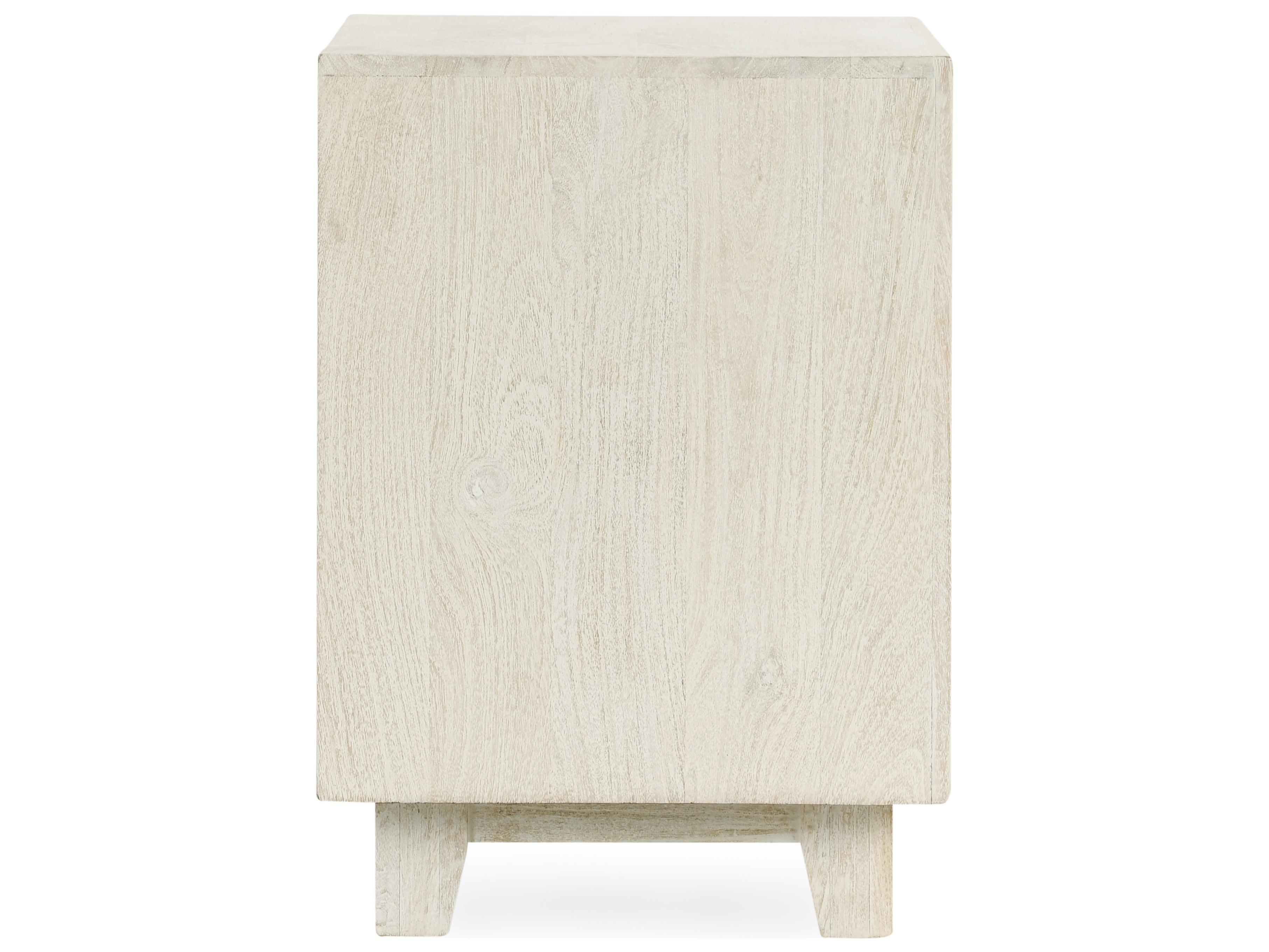 Classic Home Reece 1-Drawer Beige Mango Wood Nightstand