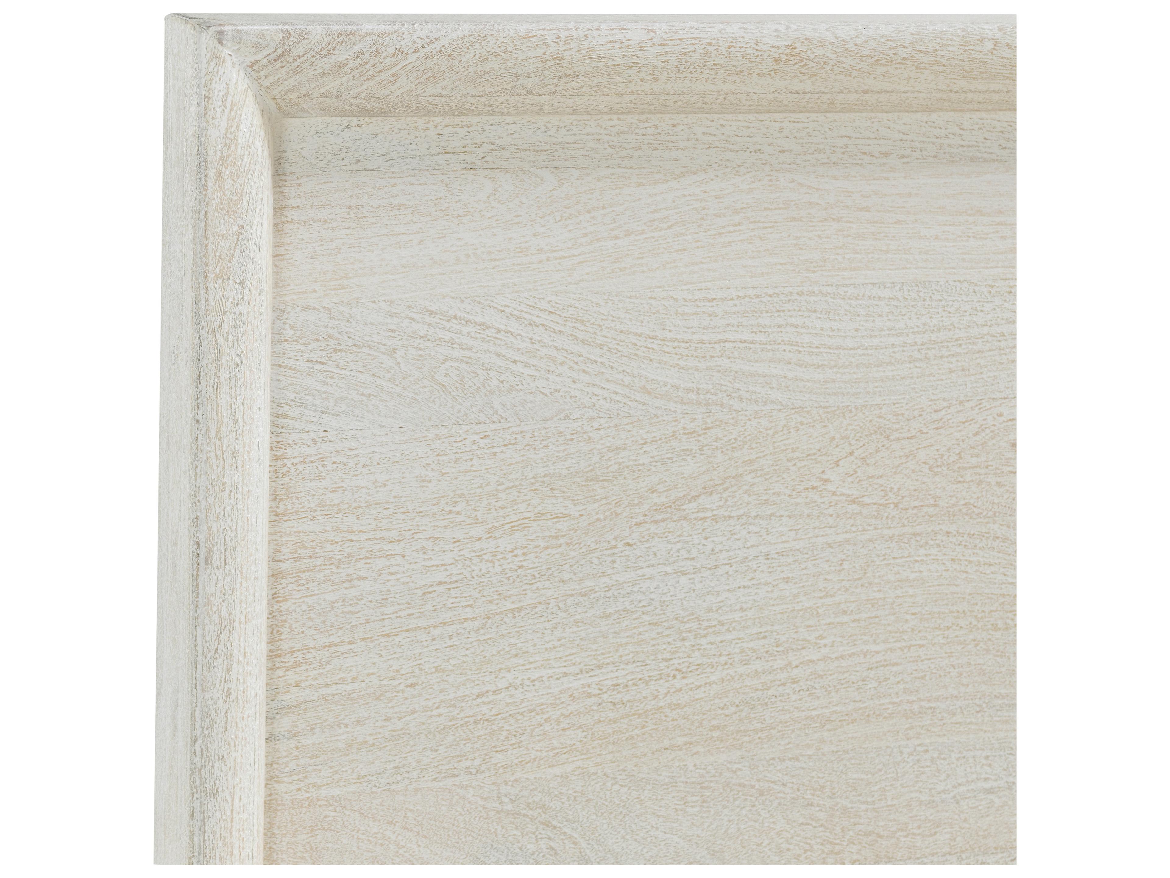 Classic Home Reece White Beige Mango Wood Queen Platform Bed